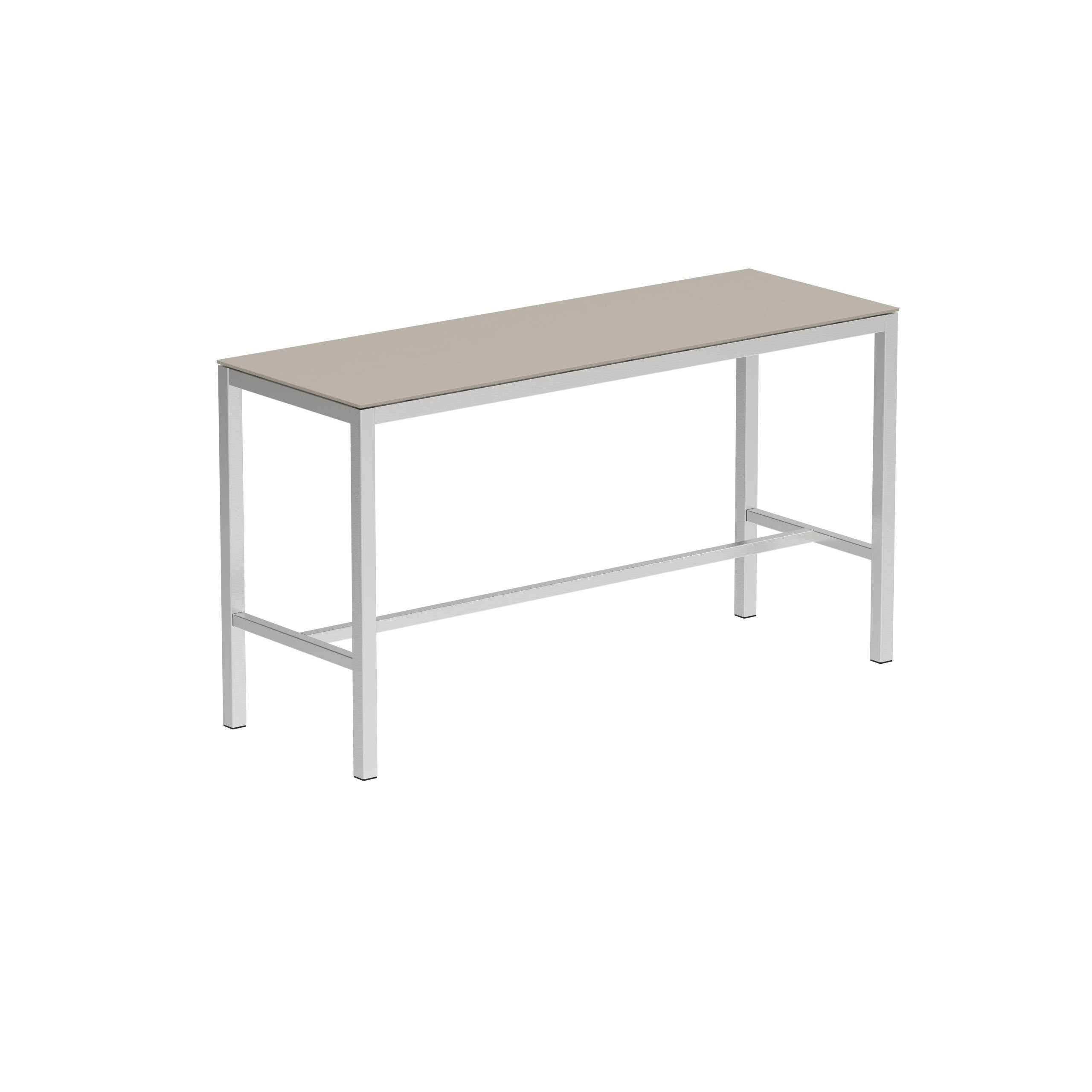 Taboela High Table 200x70cm Ss With Top Ceramic Pearl Grey