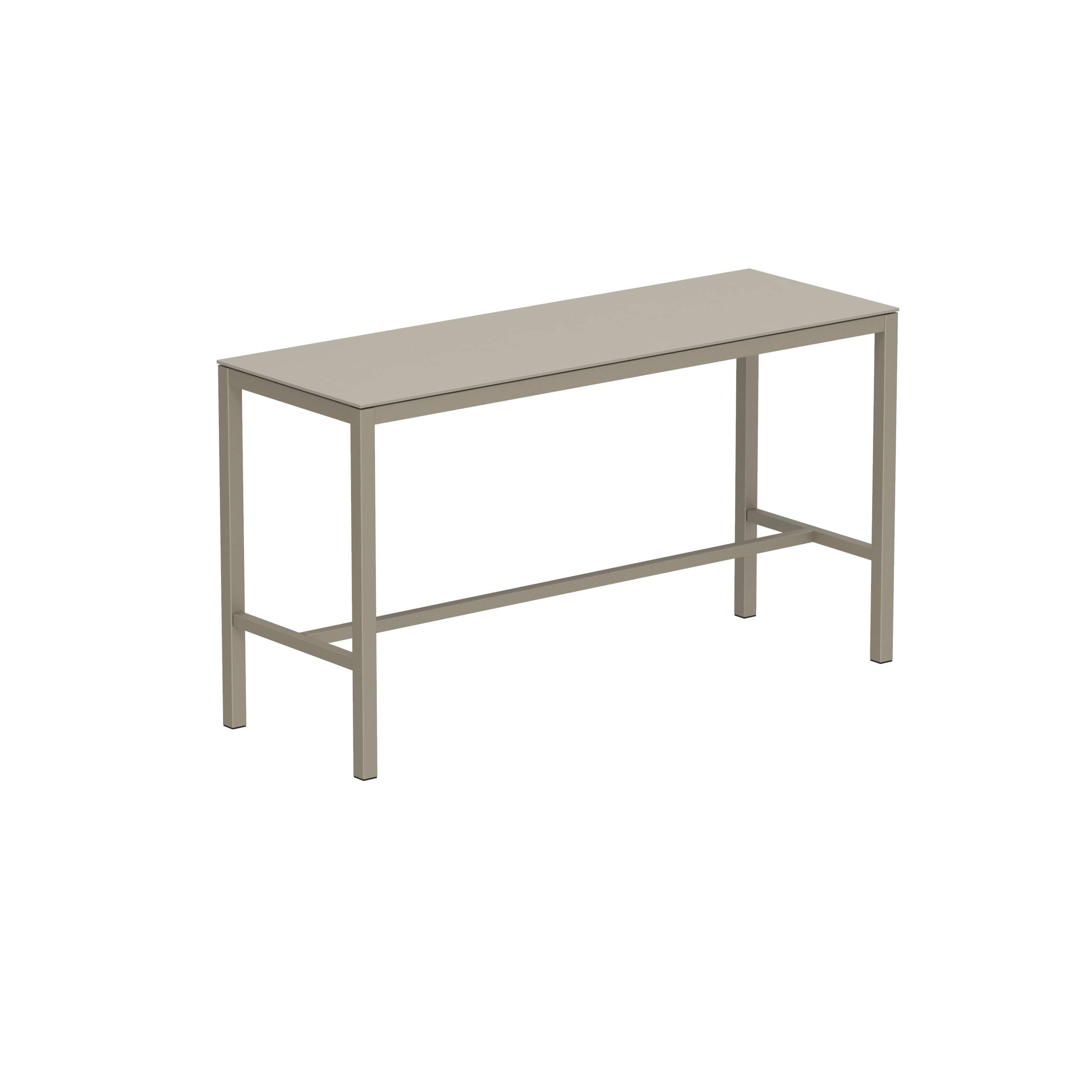 Taboela High Table 200x70cm Sand With Ceramic Top Pearl Grey