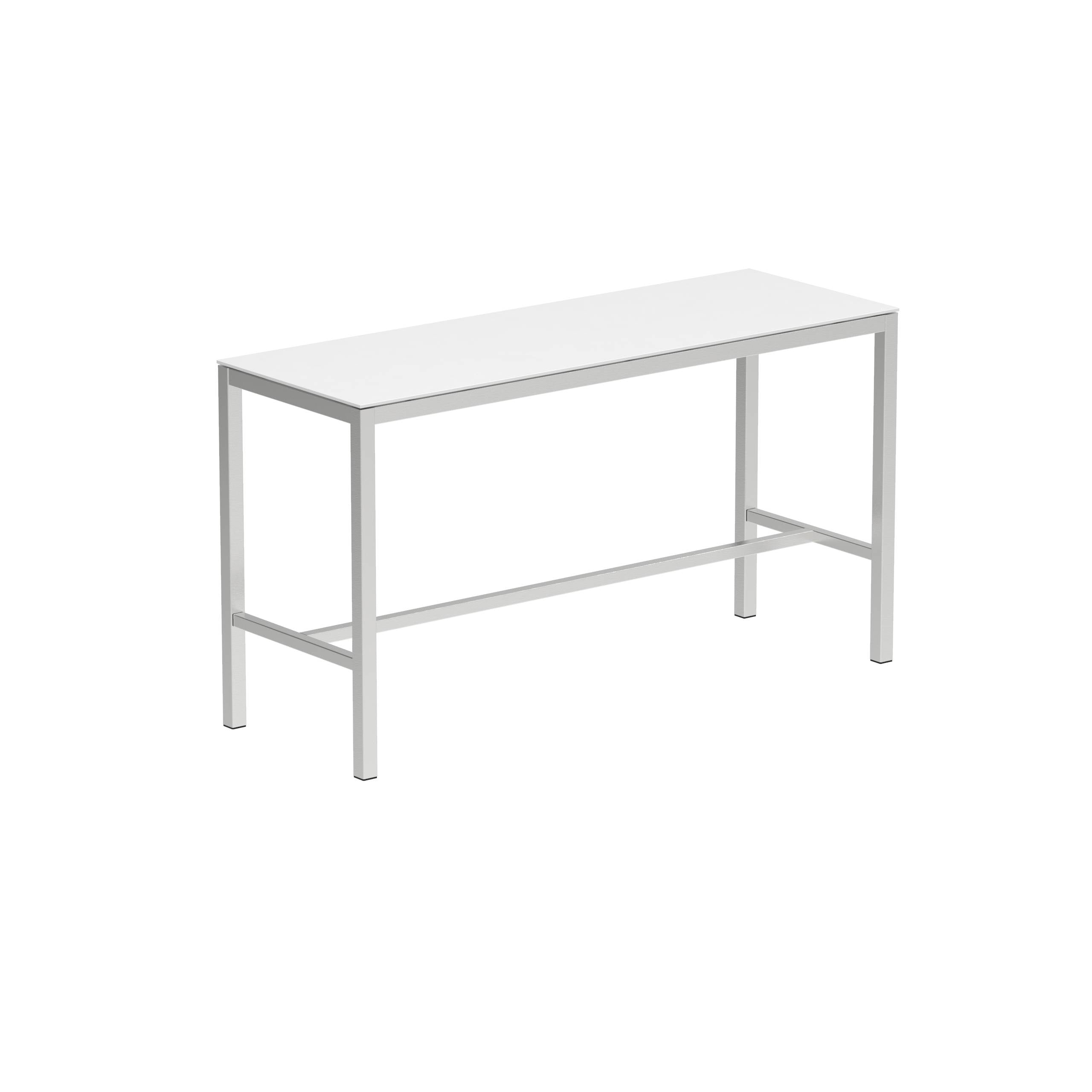 Taboela High Table 200x70cm Ss With Top Ceramic White