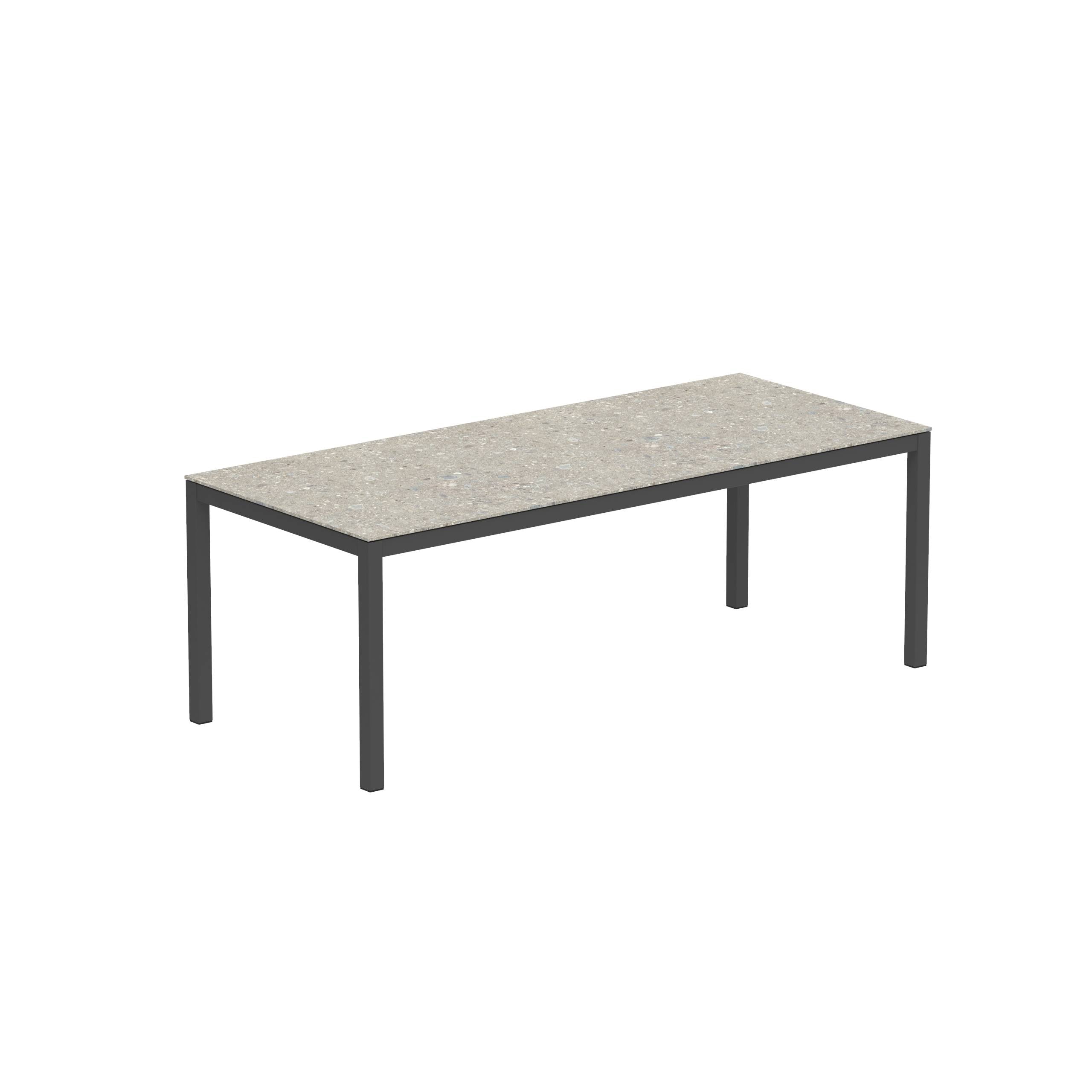 Taboela Table 210x90cm Anthracite With Ceppo Dolomitica Ceramic Tabletop