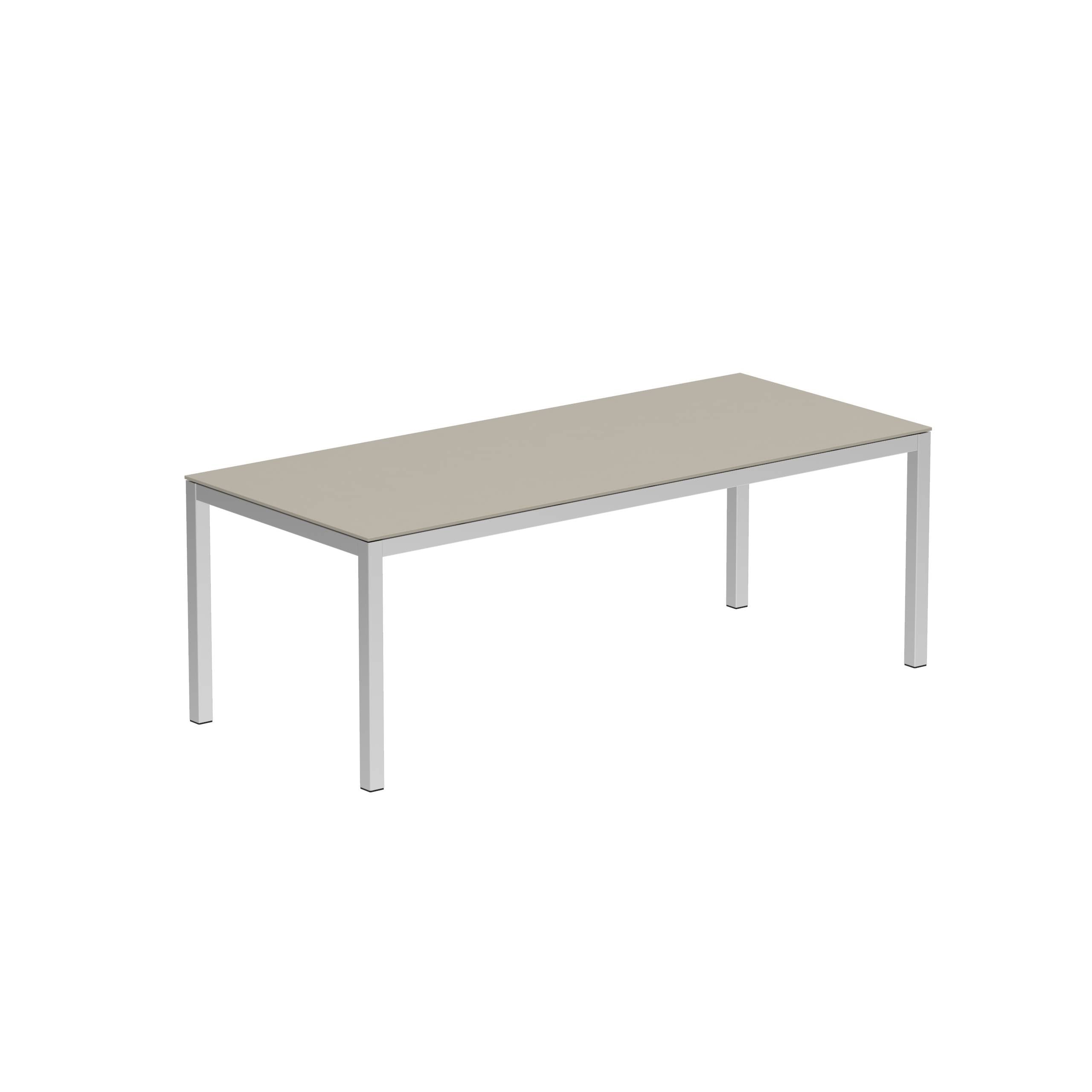 Taboela Table 210x90cm Ep + Ceramic Top Pearl Grey