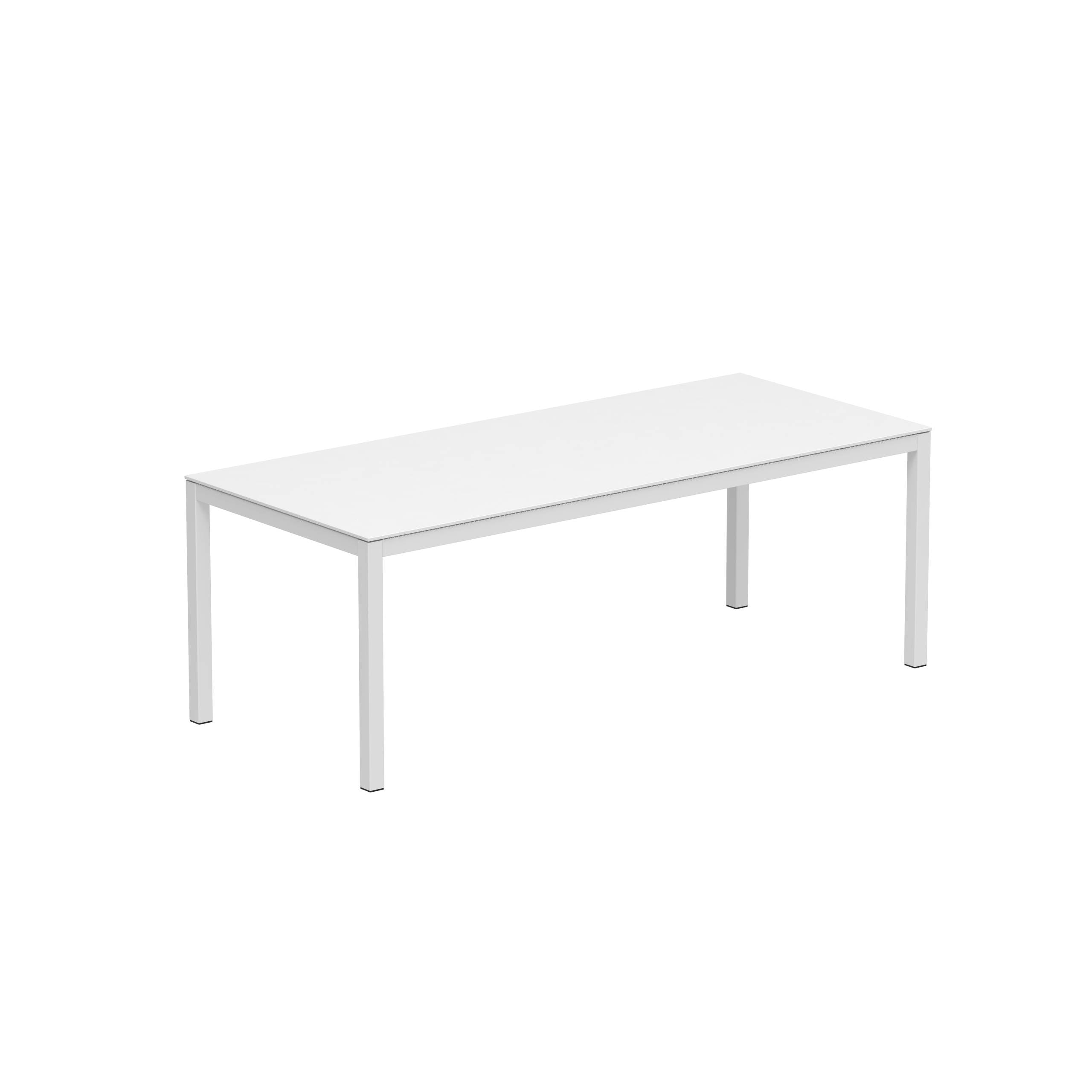 Taboela Table 210x90cm White + Ceramic Top White