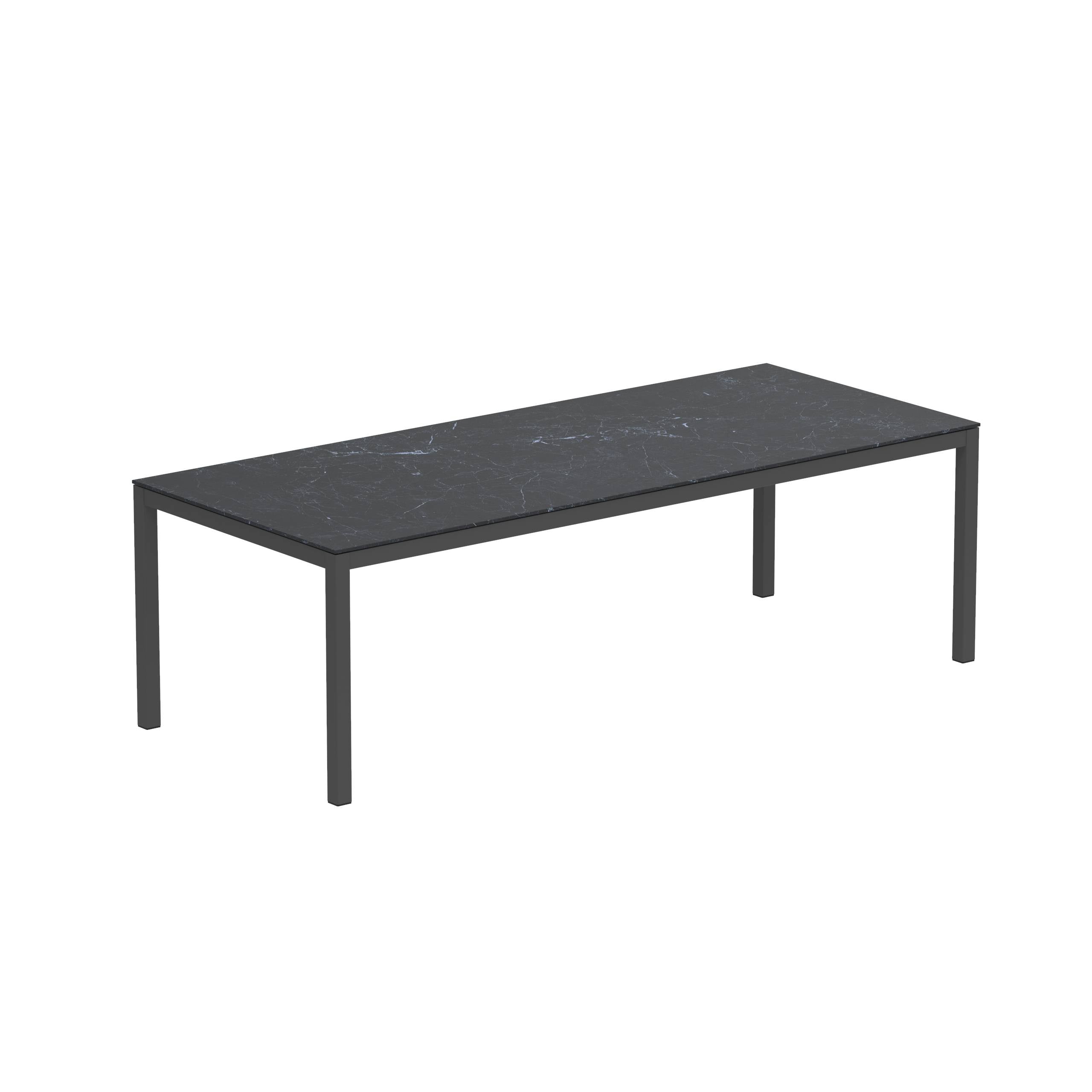 Taboela Table 240x100cm Anthracite + Ceramic Top Nero Marquina