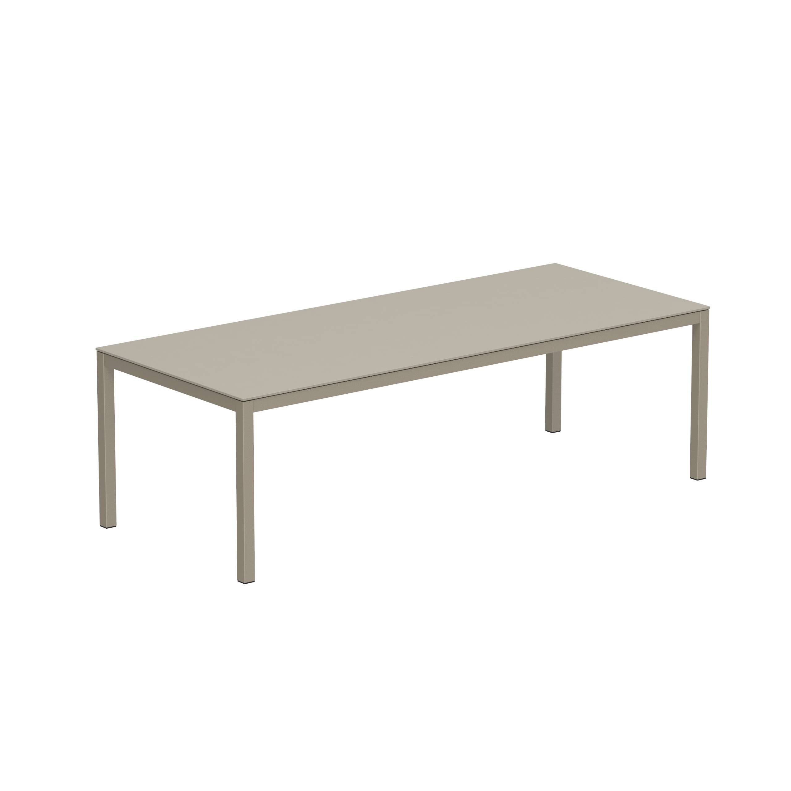 Taboela Table 240x100cm Sand With Ceramic Tabletop Pearl Grey