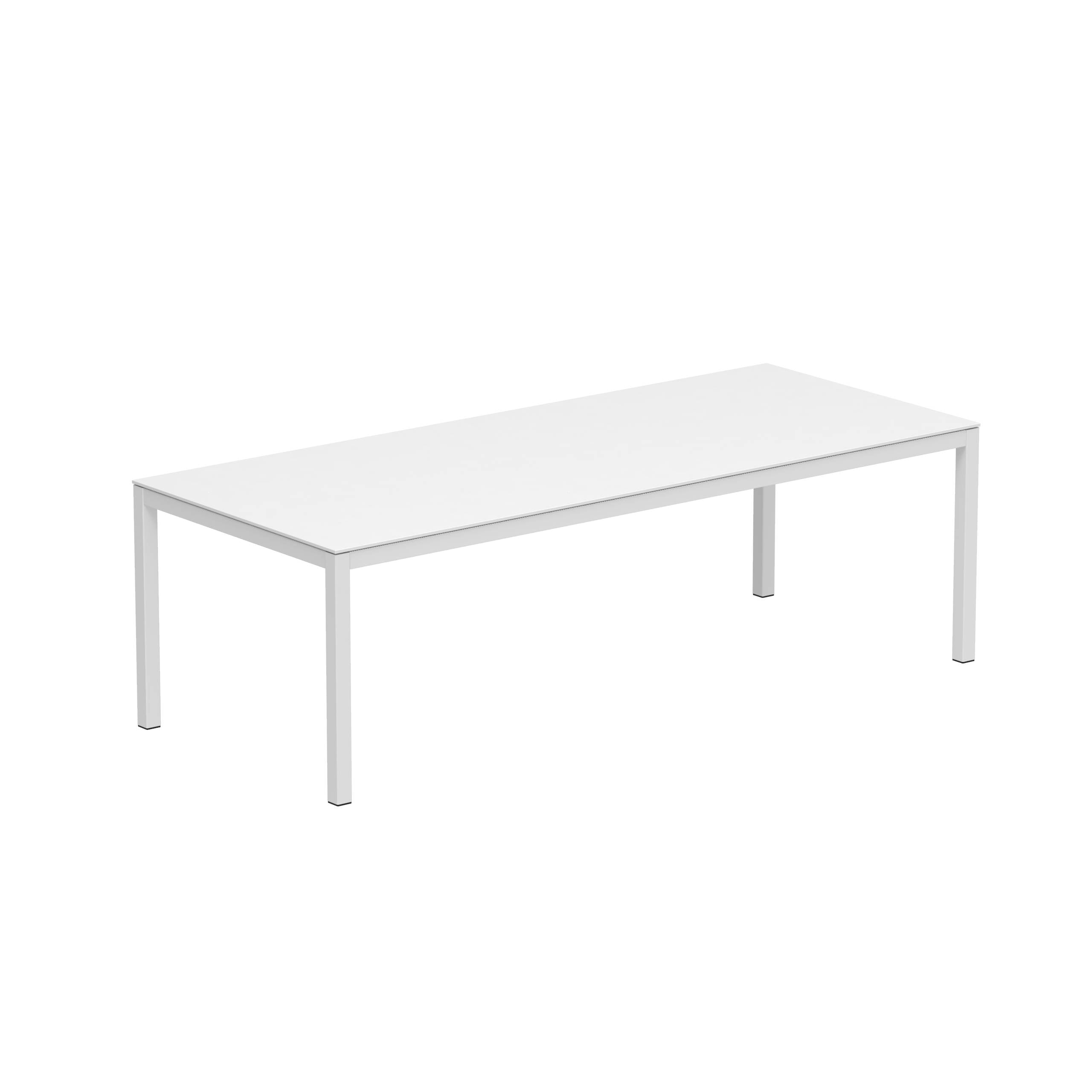 Taboela Table 240x100cm White + Ceramic Top White