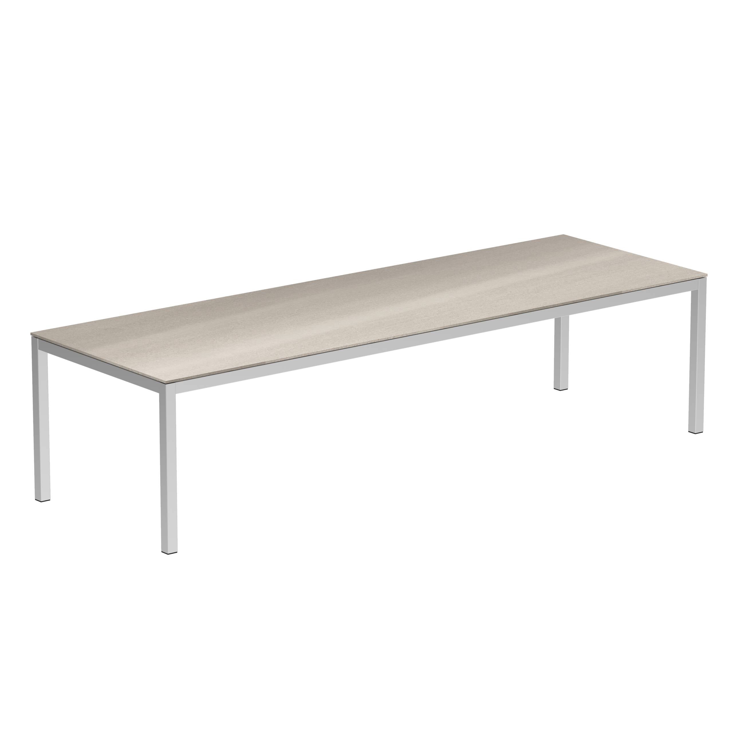 Taboela Table 300x100cm With Top Ceramic Taupe Grey El Pol