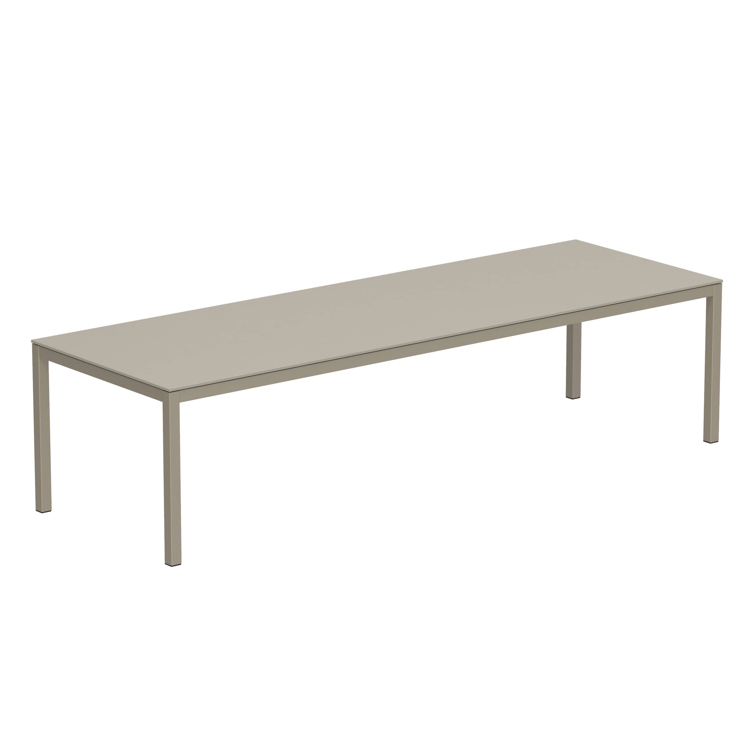 Taboela Table 300x100cm Sand With Ceramic Top Pearl Grey