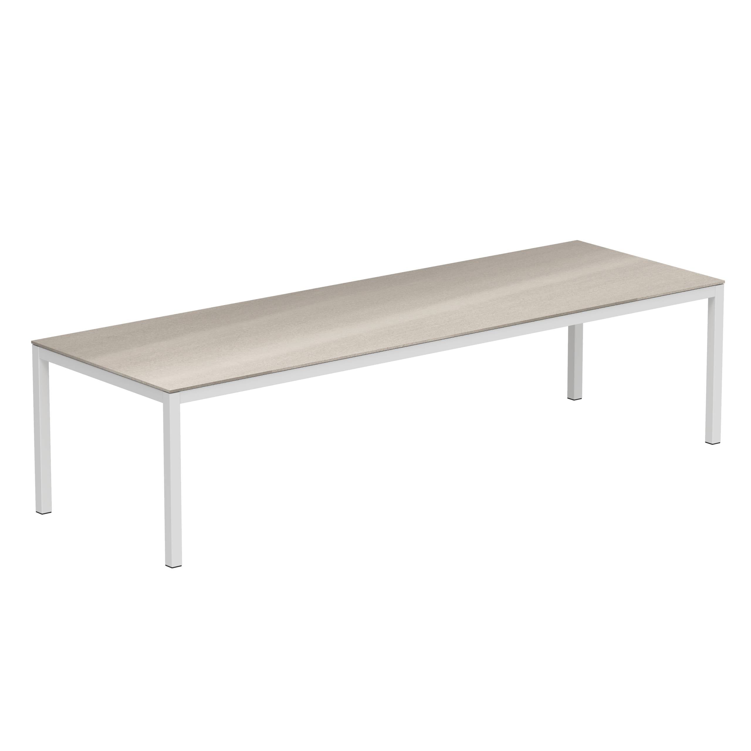 Taboela Table 300x100cm With + Ceramic Top Taupe Grey