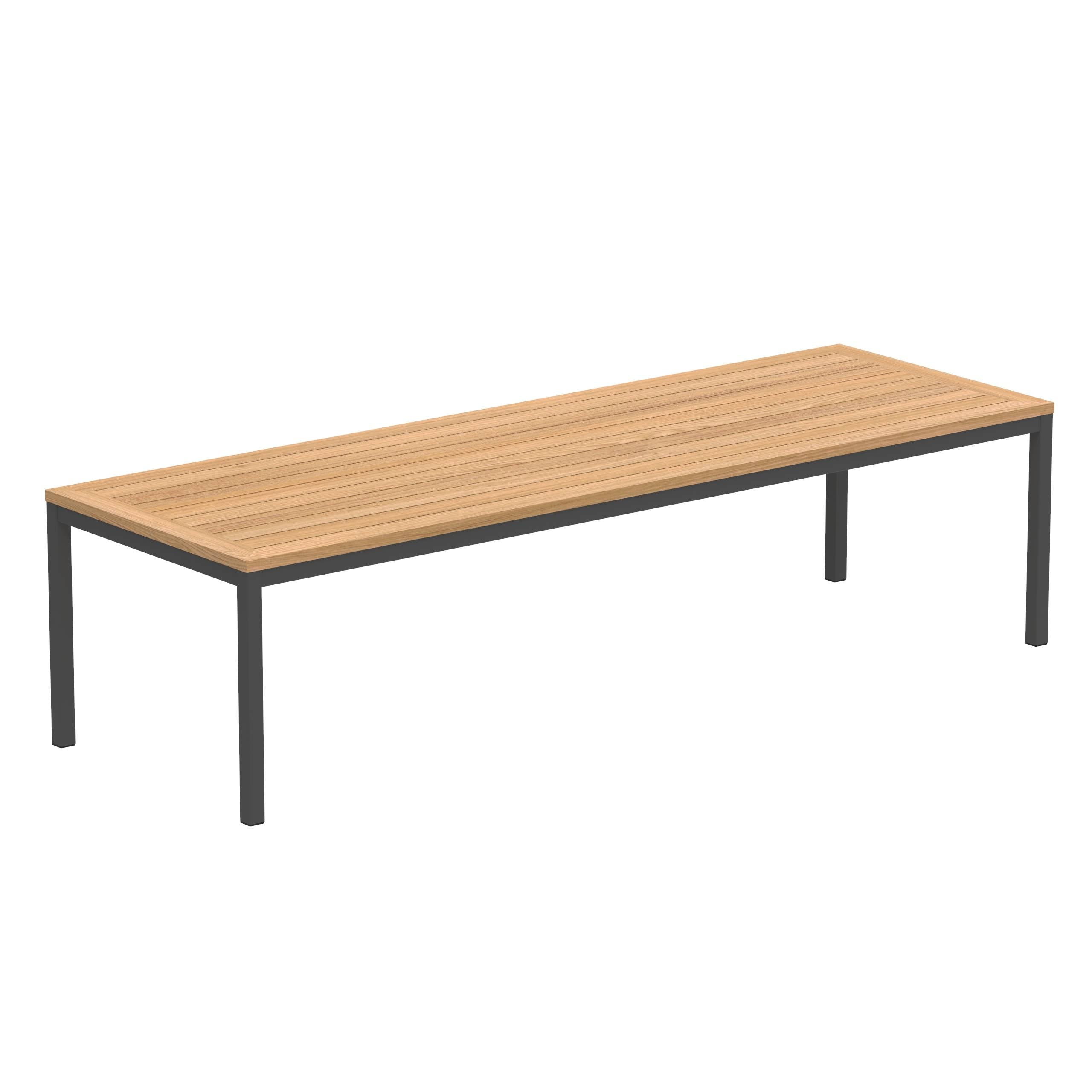 Taboela Table 300x100cm Anthracite With Teak Top