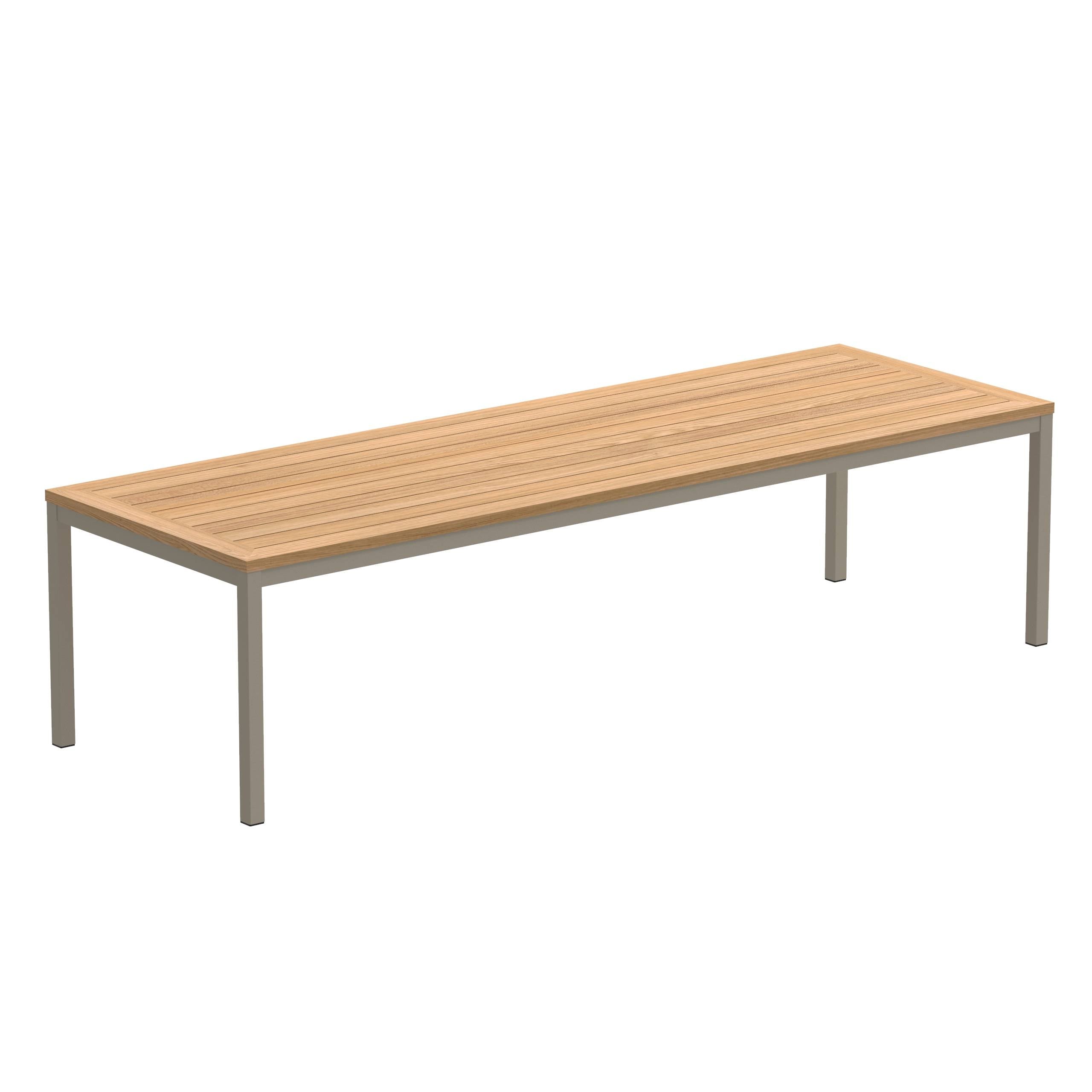 Taboela Table 300x100cm Sand With Teak Top