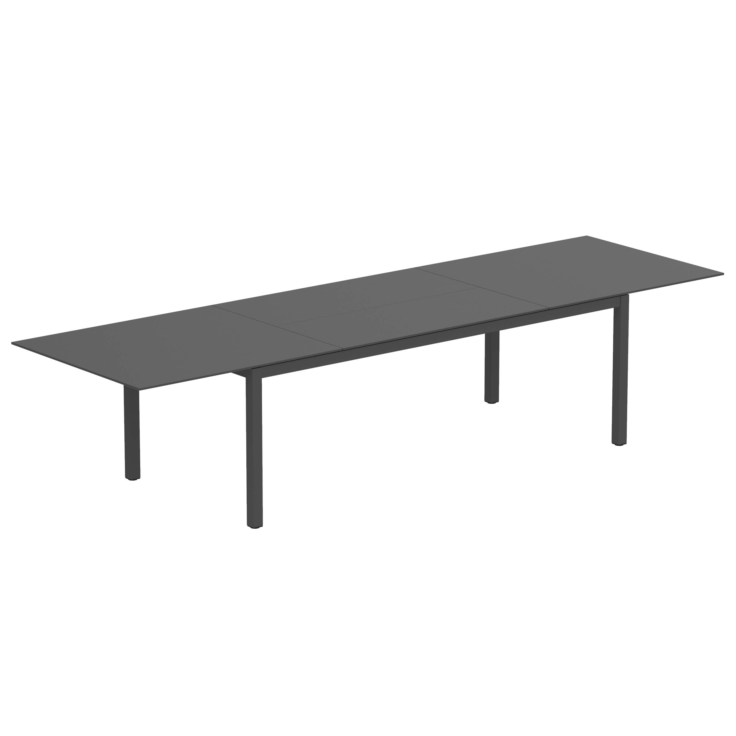 Taboela Extendable Table 100x220/340cm Anthracite + Ceramic Top Black