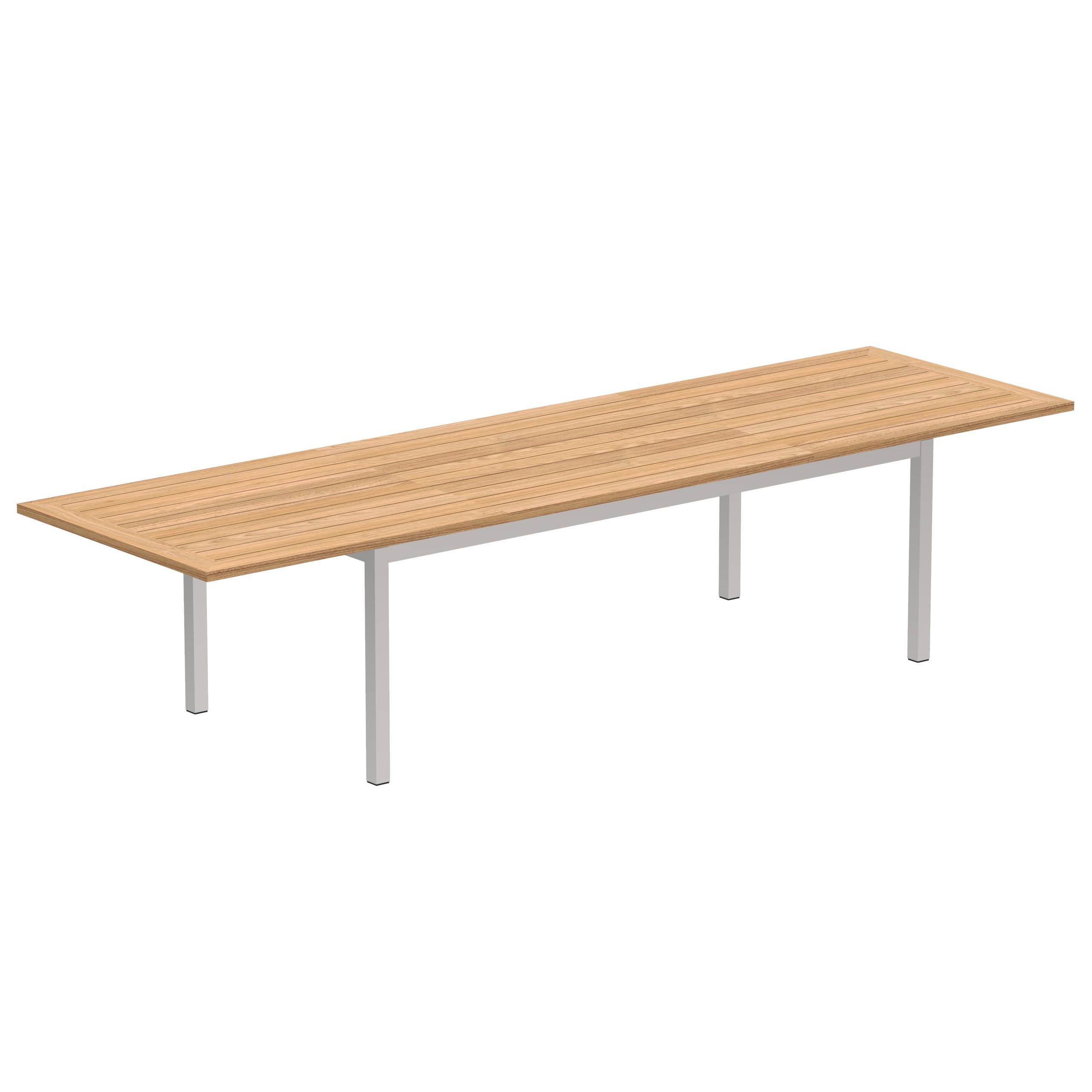 Taboela Extendable Table 100x220/340cm Ep With Teak Tabletop