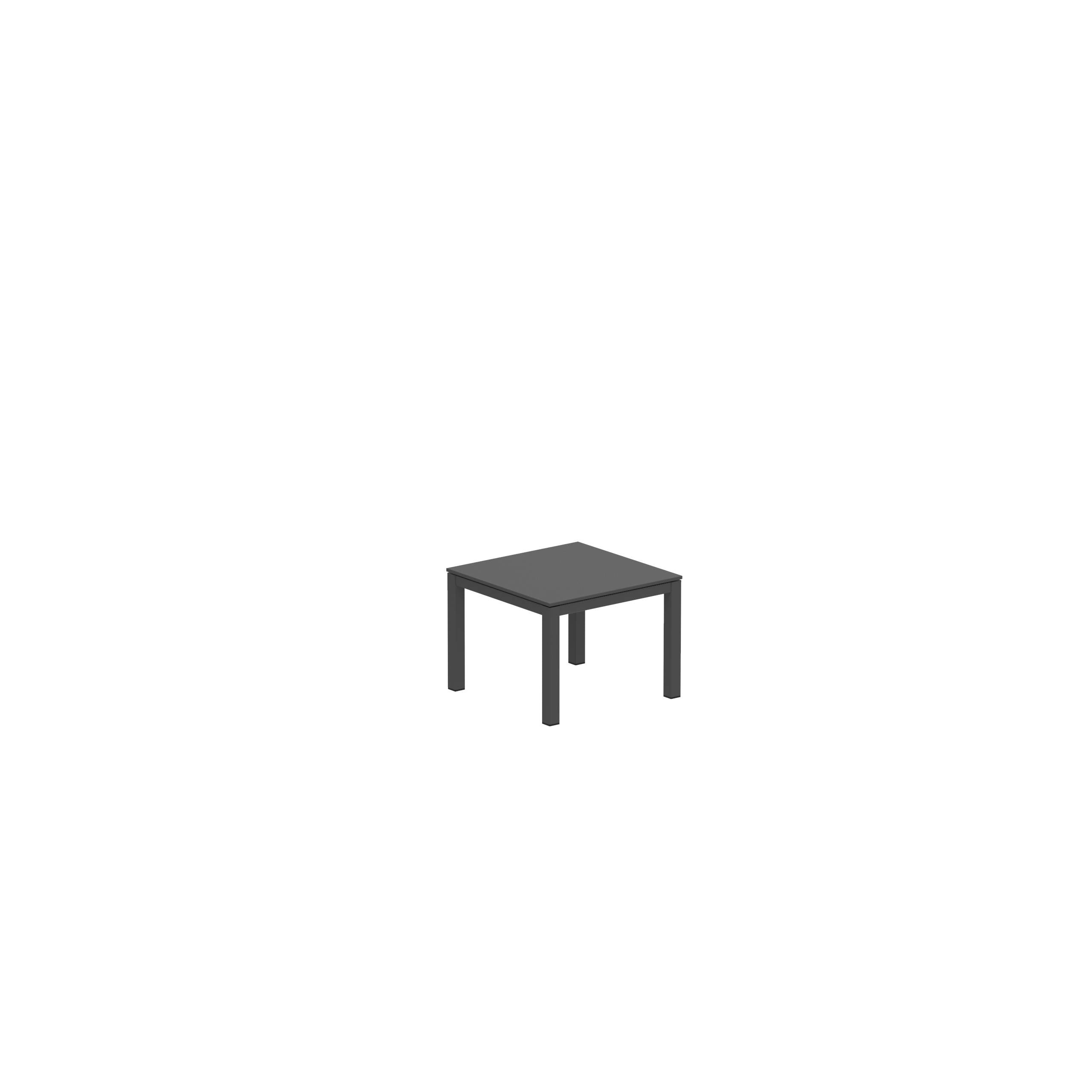 Taboela Table 50x50cm Anthracite + Ceramic Top Black