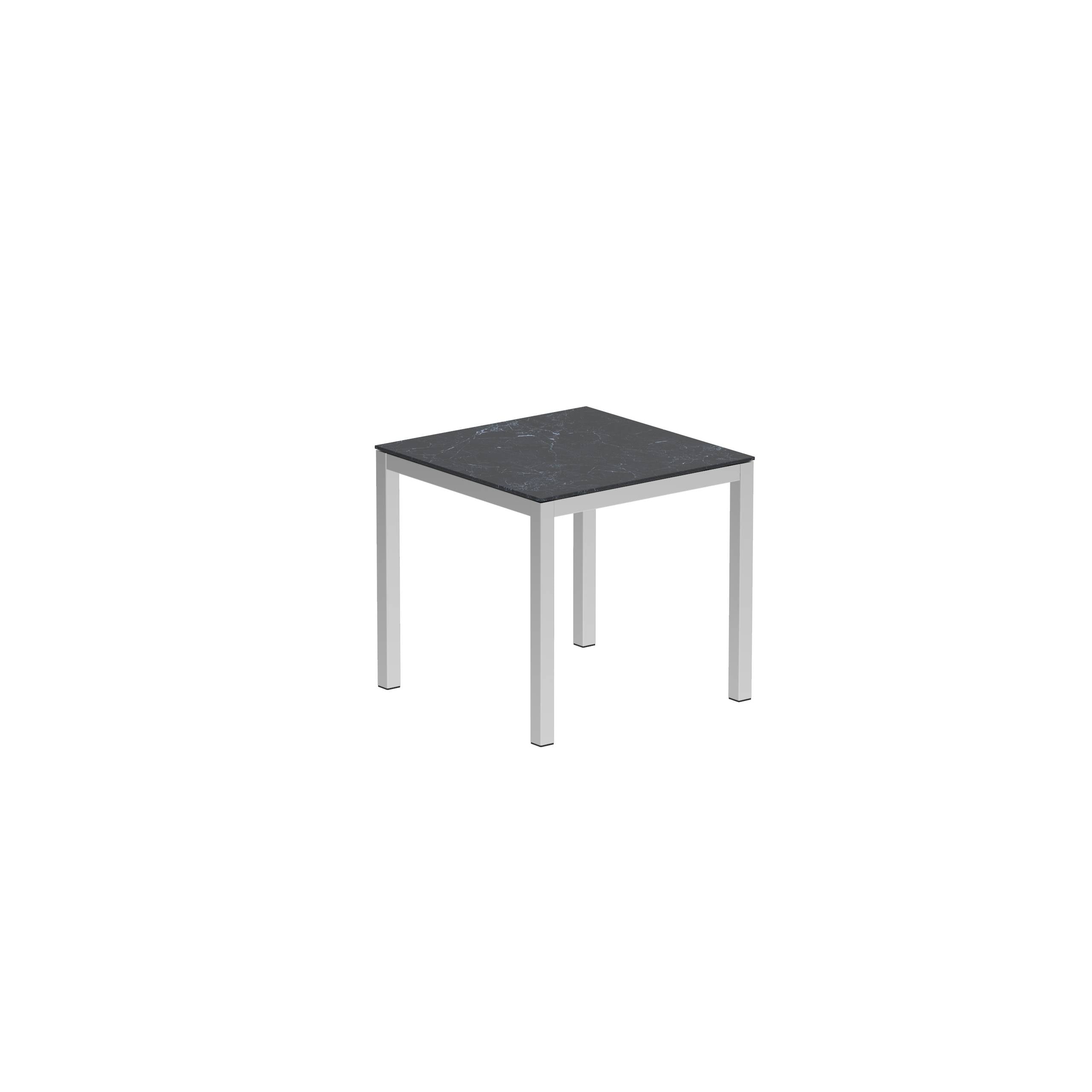 Taboela Table 80x80cm Ep + Ceramic Top Nero Marquina