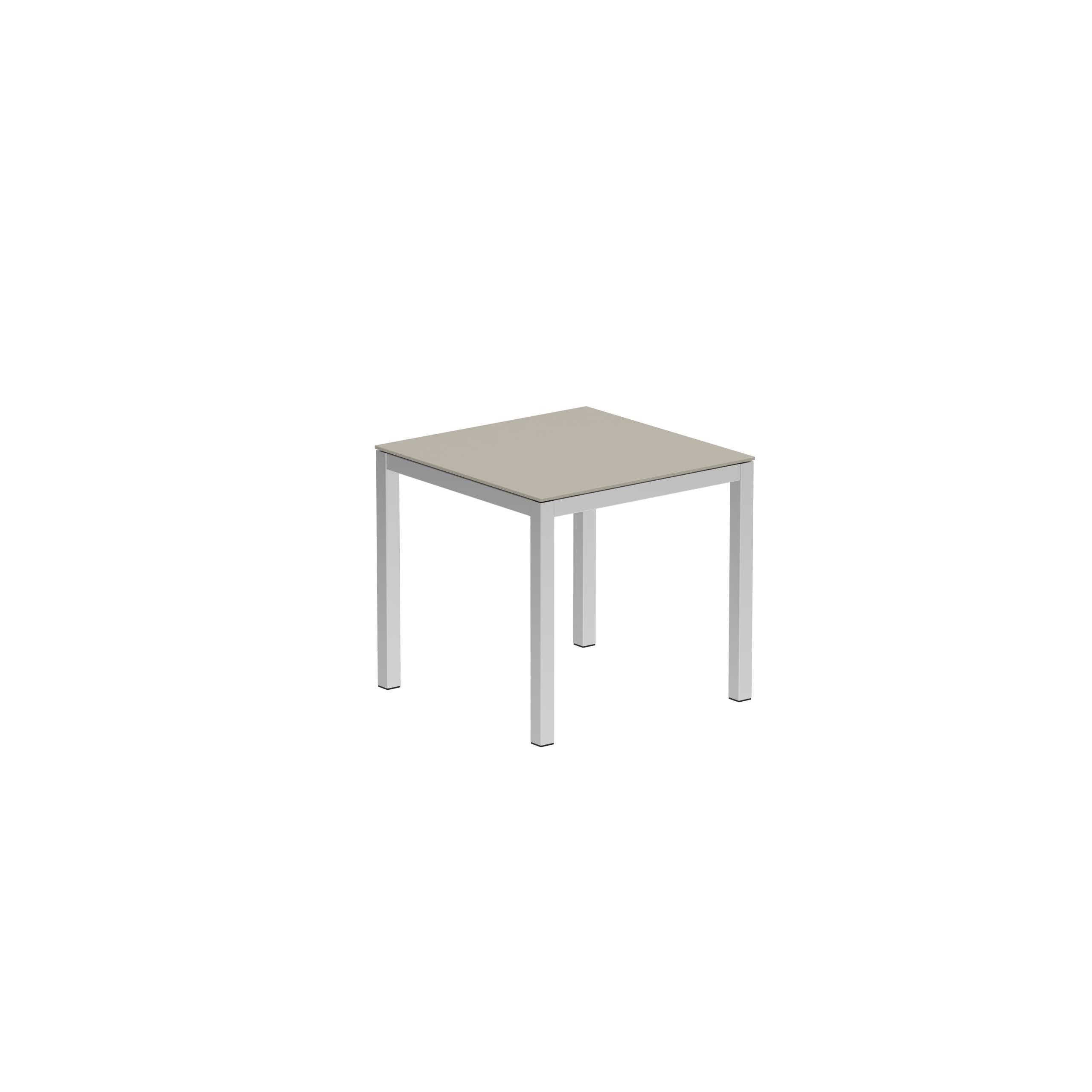 Taboela Table 80x80cm Ep + Ceramic Top Pearl Grey