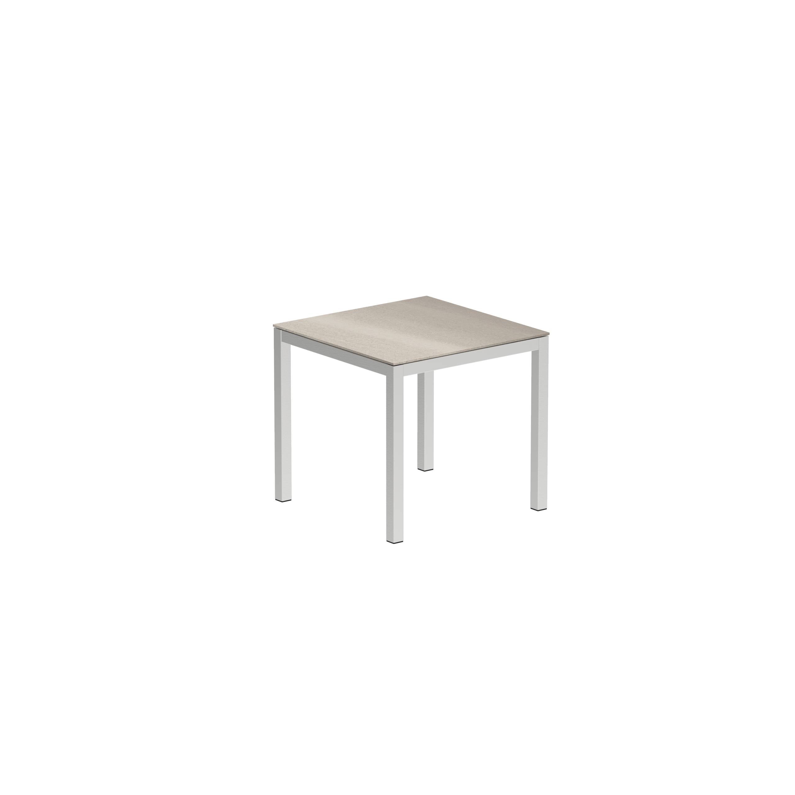 Taboela Table 80x80cm + Ceramic Top Taupe Grey