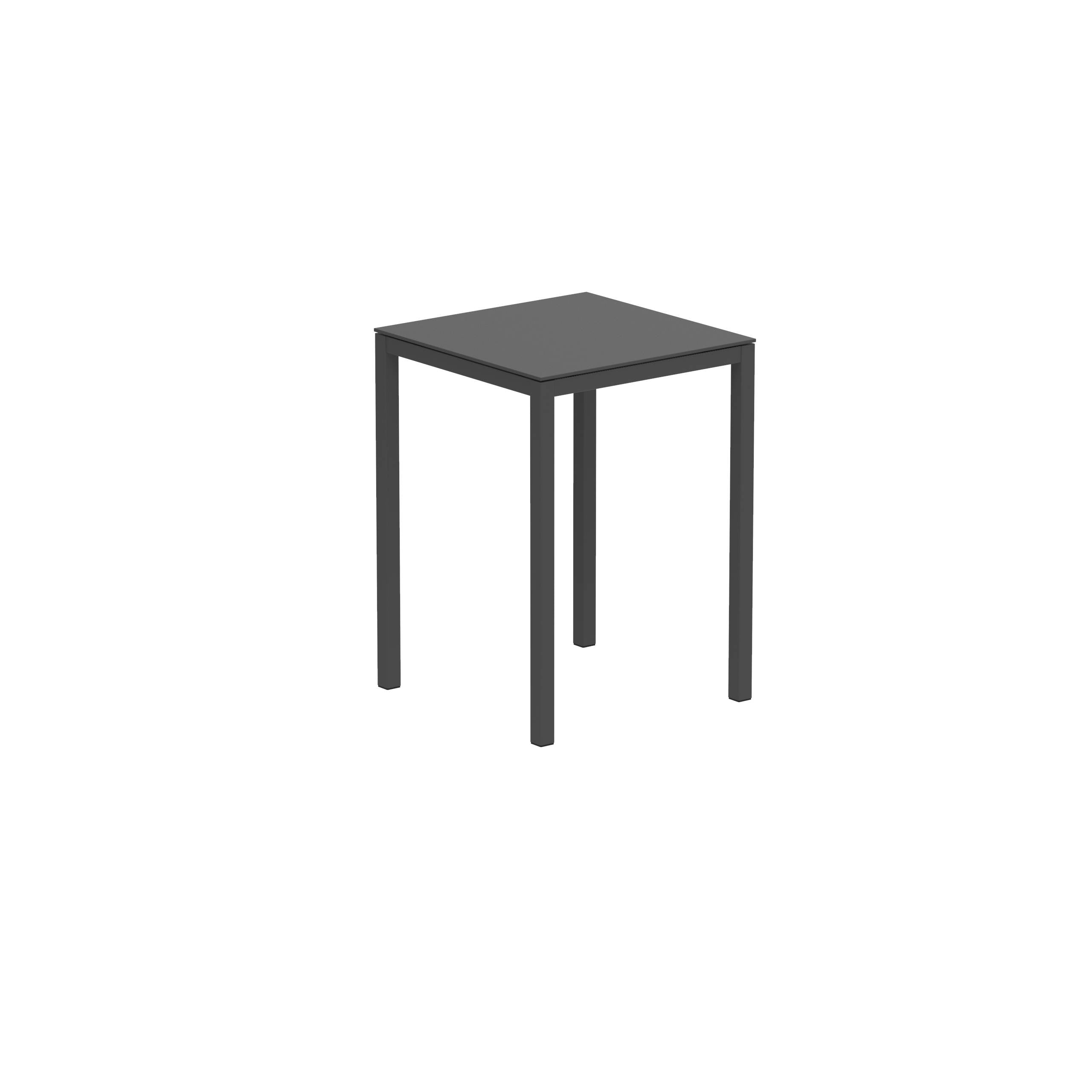 Taboela High Table 80x80cm Anthracite + Ceramic Top Black