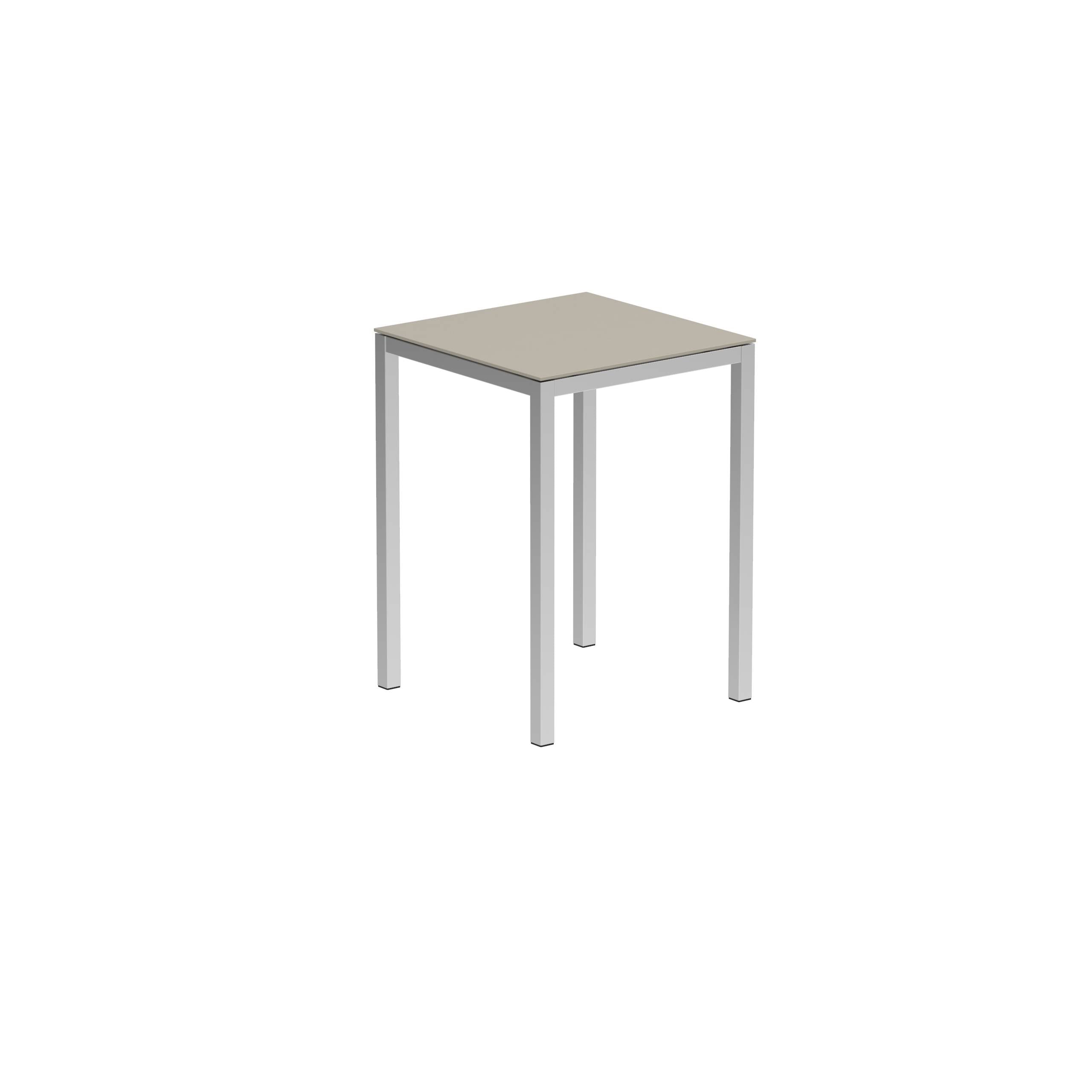 Taboela High Table 80x80cm Ep + Ceramic Top Pearl Grey