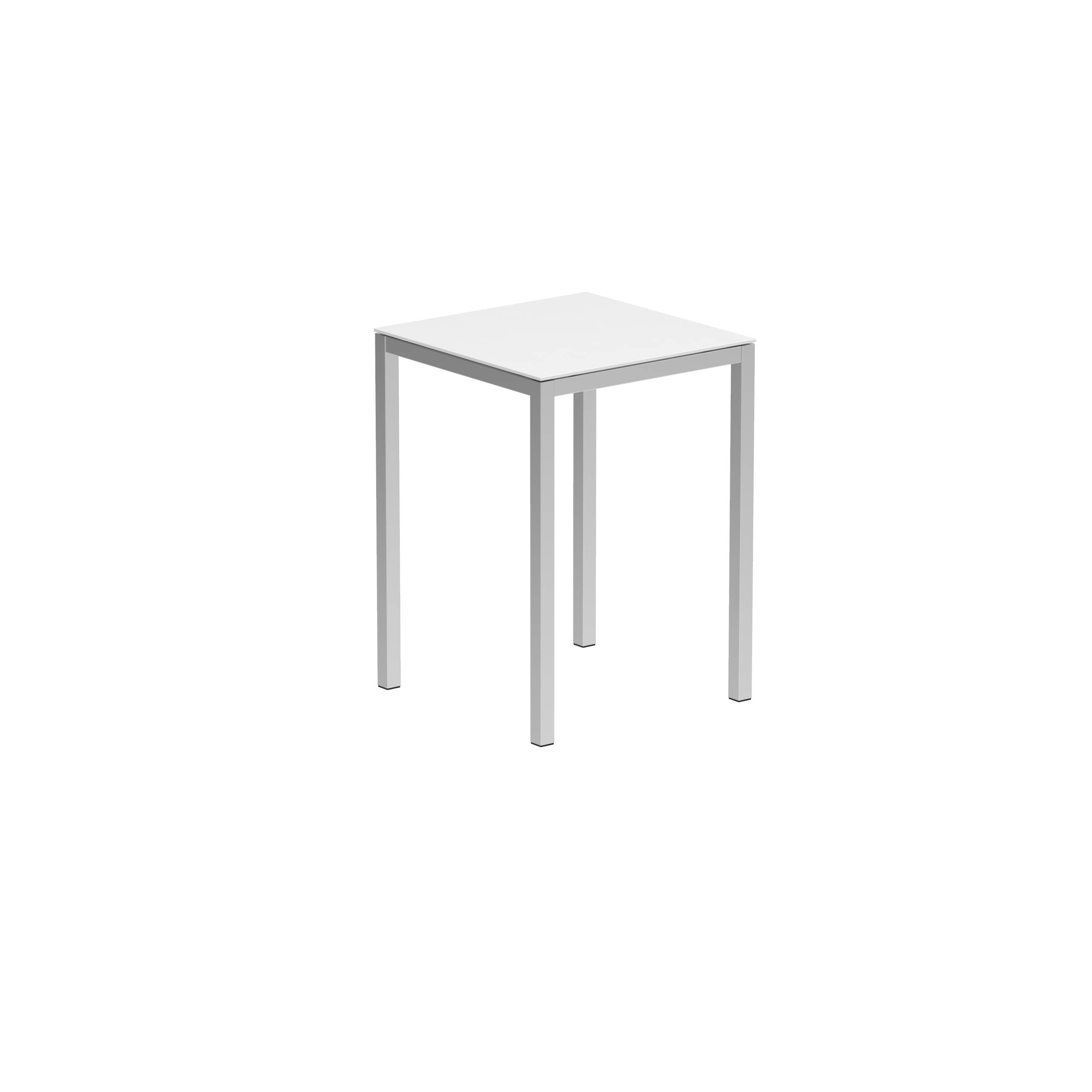 Taboela High Table 80x80cm Ep + Ceramic Top White