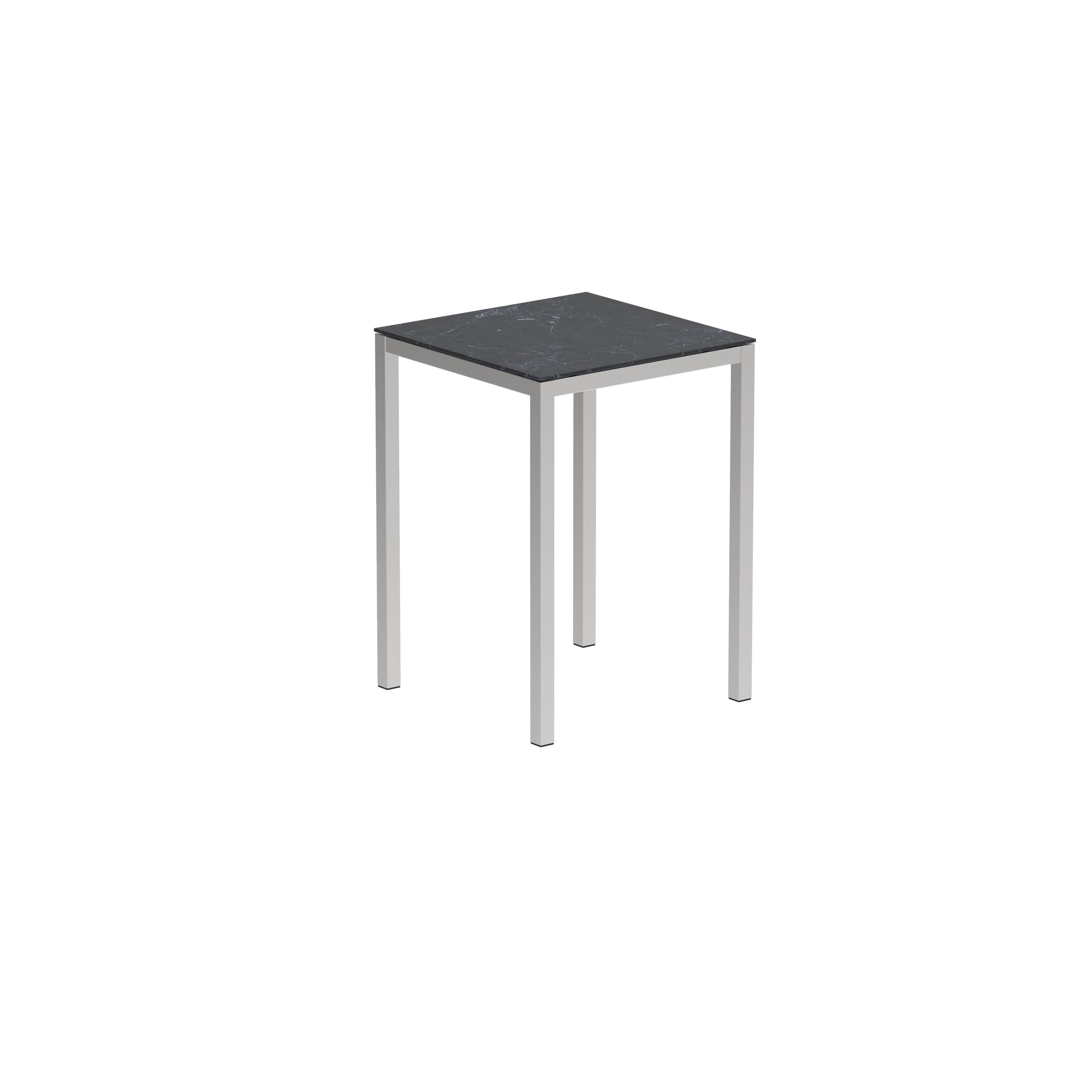 Taboela High Table 80x80cm + Ceramic Top Nero Marquina
