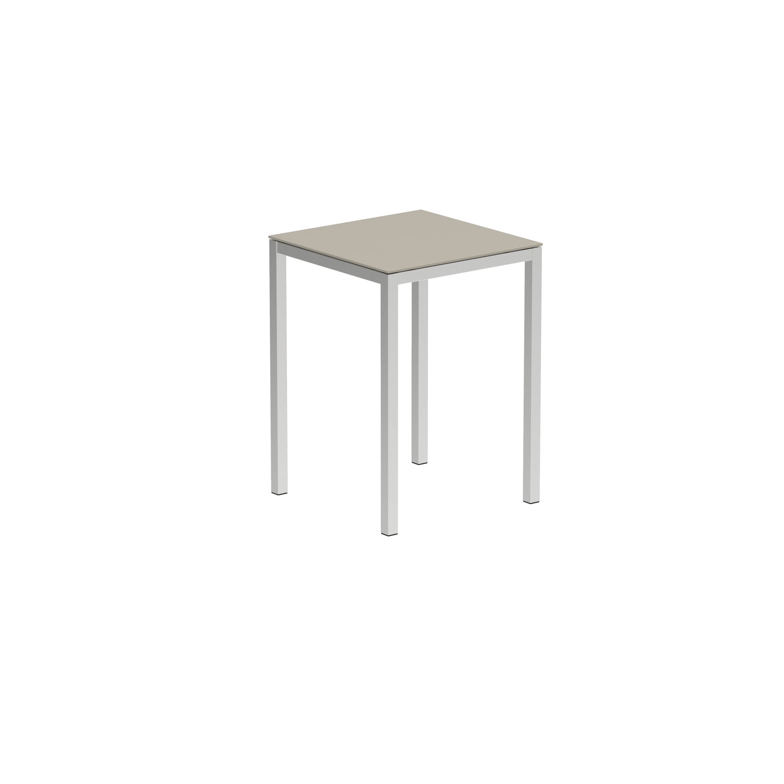 Taboela High Table 80x80cm + Ceramic Top Pearl Grey