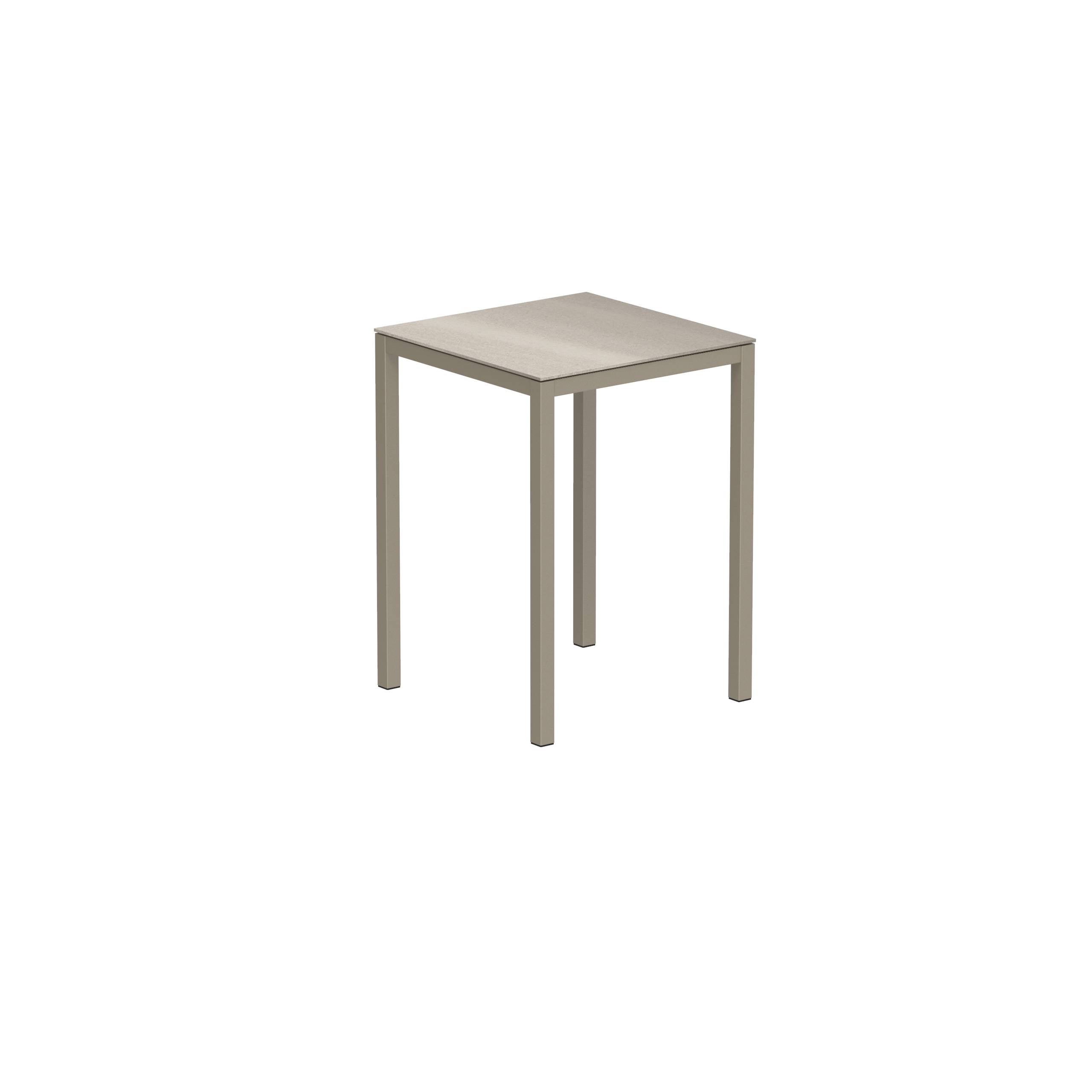 Taboela High Table 80x80cm Sand + Ceramic Top Taupe Grey