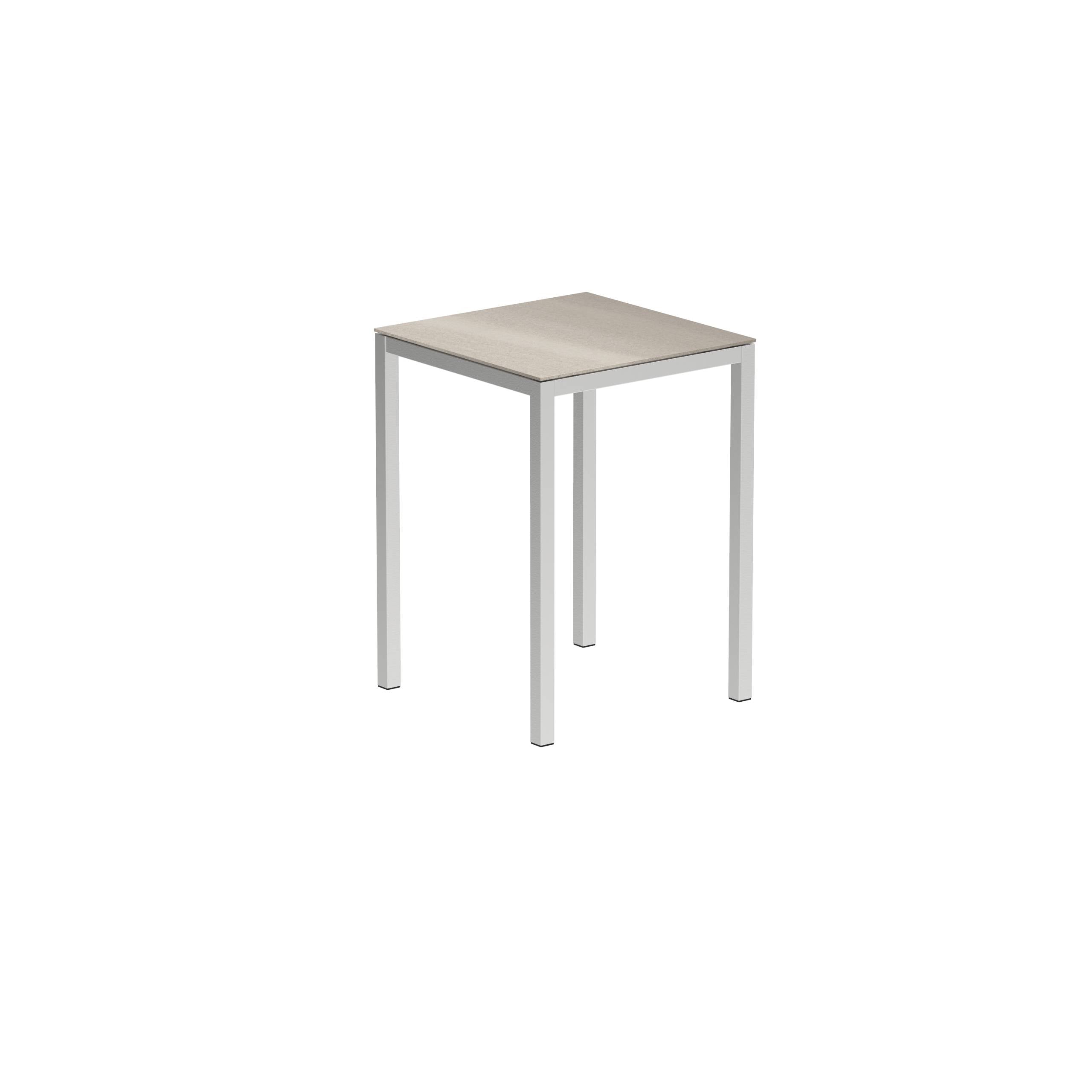 Taboela High Table 80x80cm + Ceramic Top Taupe Grey