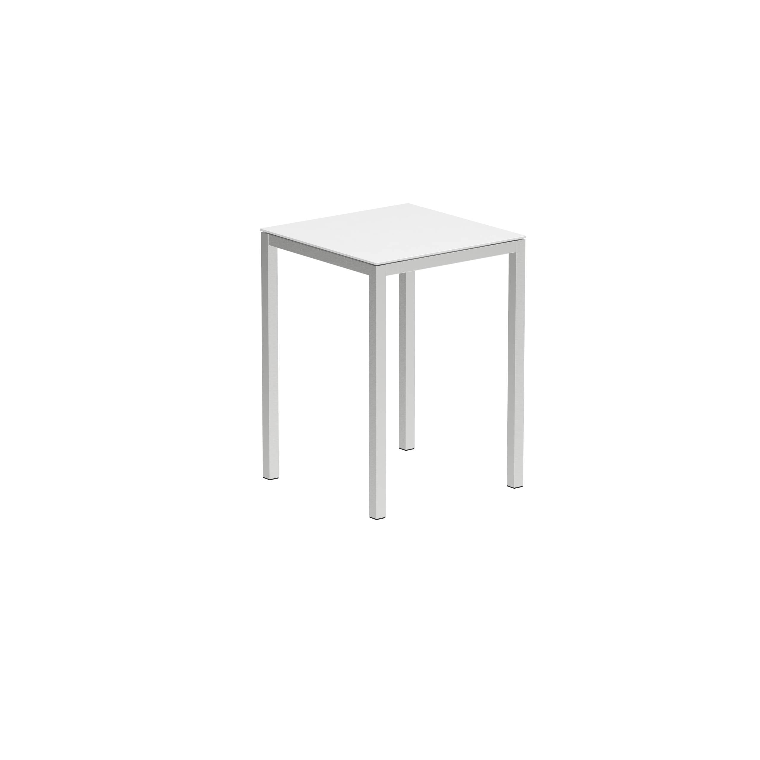 Taboela High Table 80x80cm + Ceramic Top White