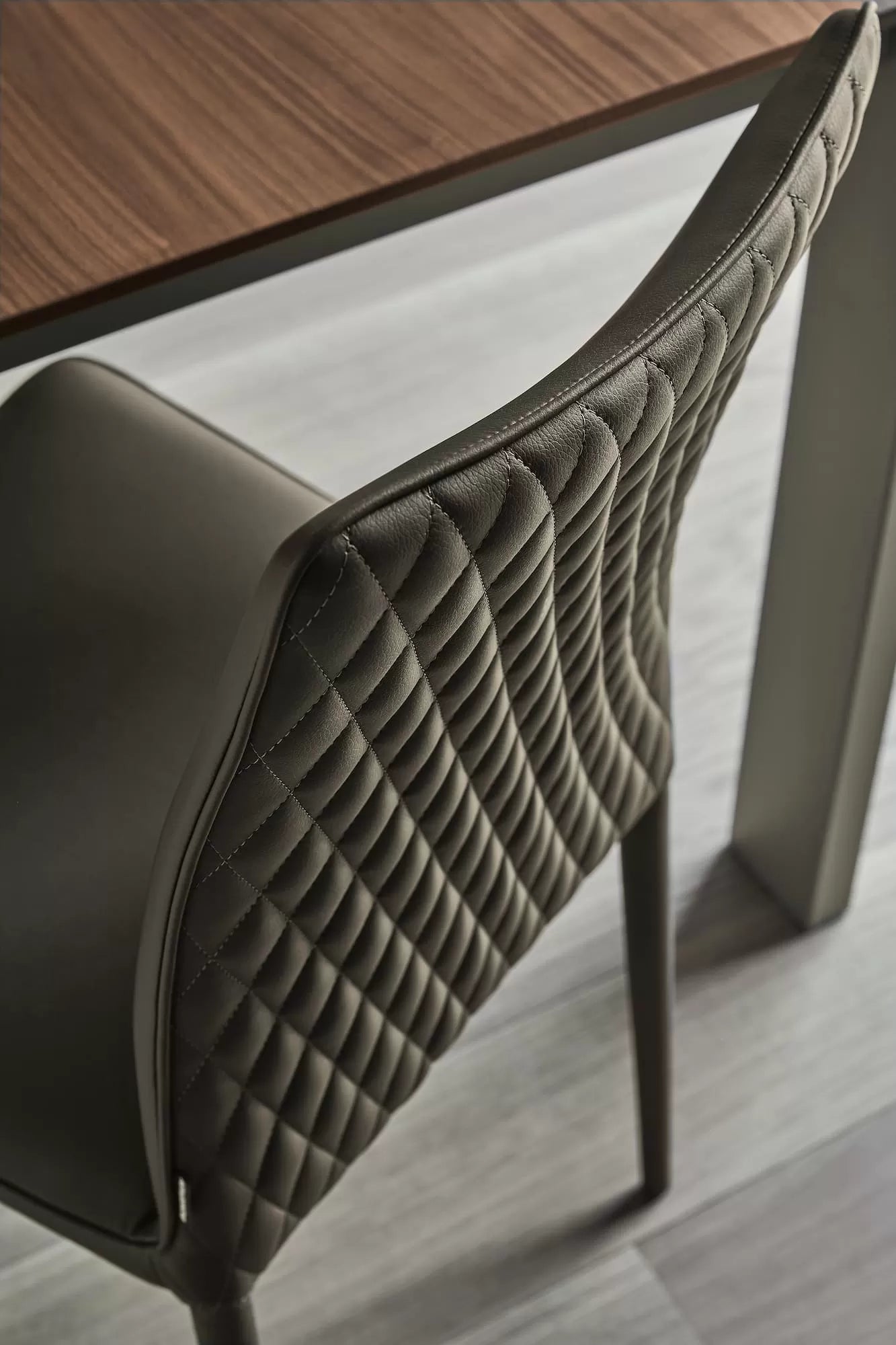 Nata Chair in metal frame upholstered and covered in Technical fabric