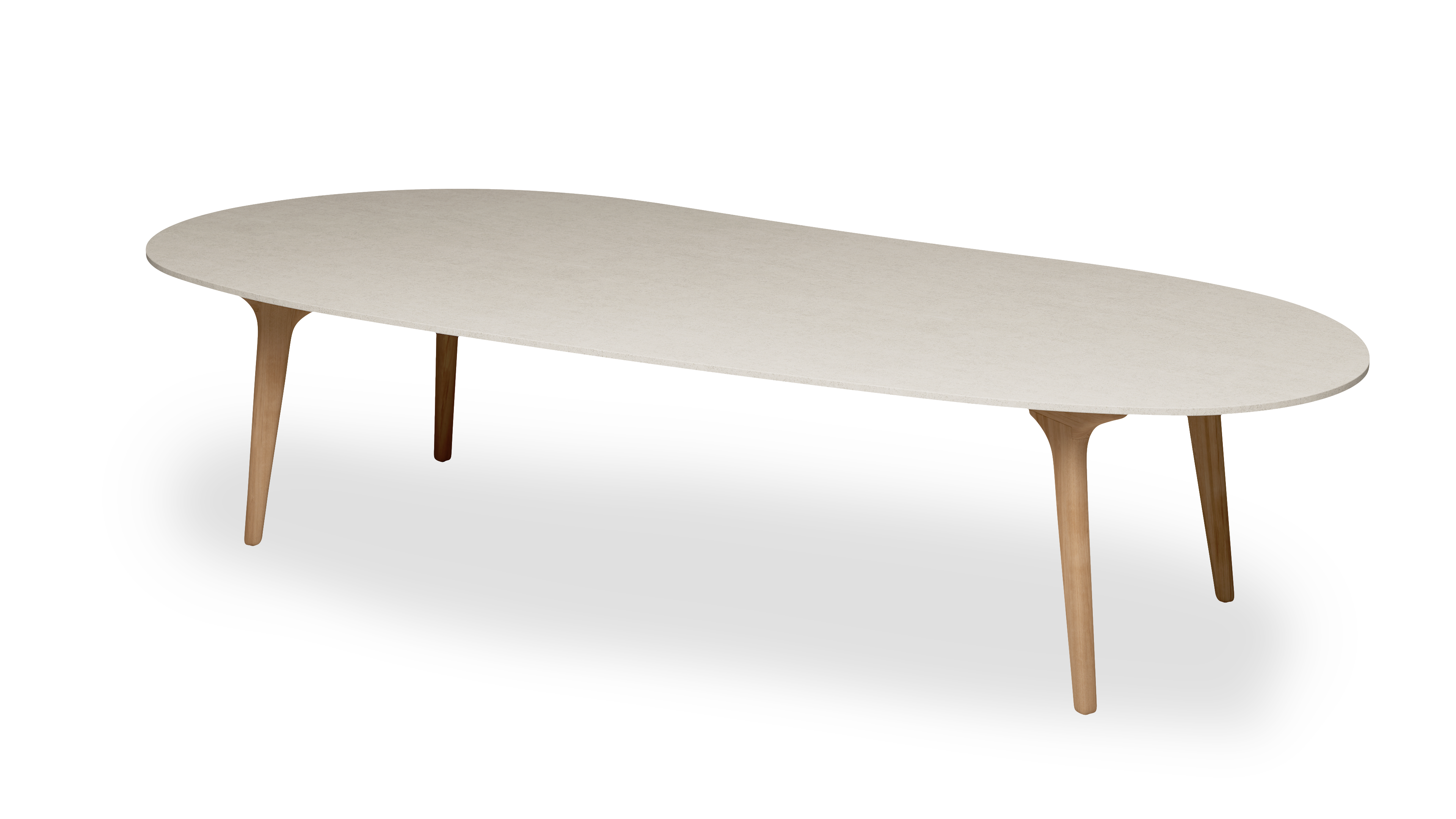 Manutti Torsa Organic Dining Table with 310 cm Width, 135 cm Depth & 73 cm Height