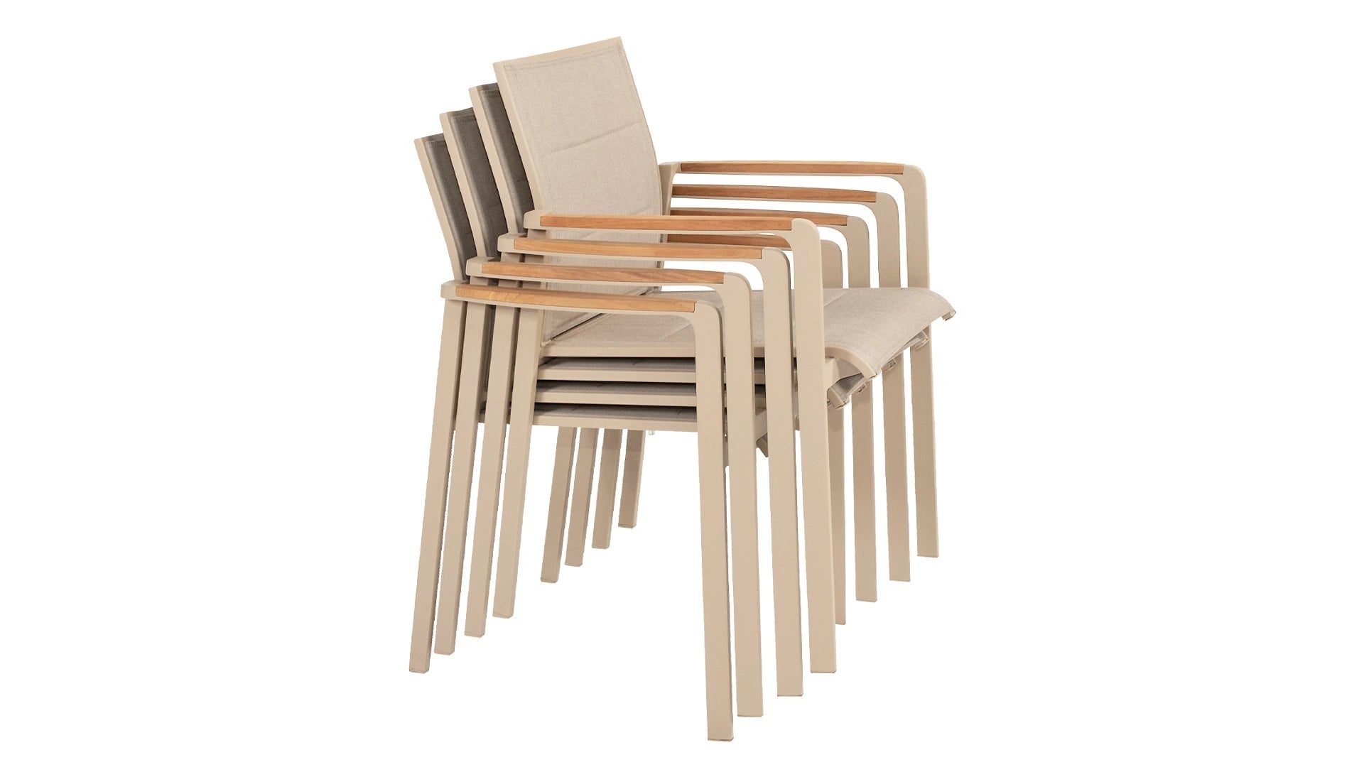 4 Seasons Outdoor Cortina stacking chair latte
