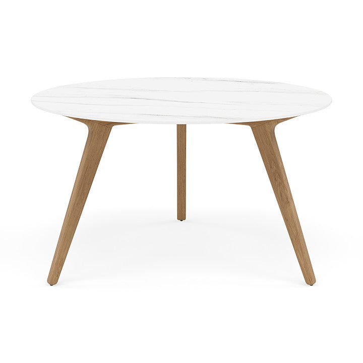 Manutti Torsa  Round Dining Table With 125 cm Width and 73 cm Height