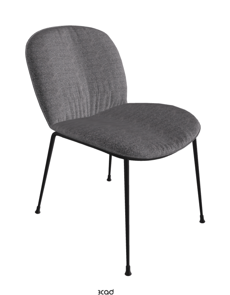 Tina Dining Chair_Black Embossed_Fabric_B244