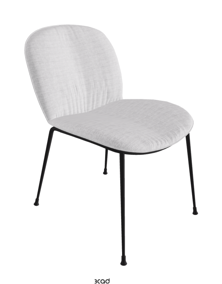 Tina Dining Chair_Black Embossed_Fabric_B810