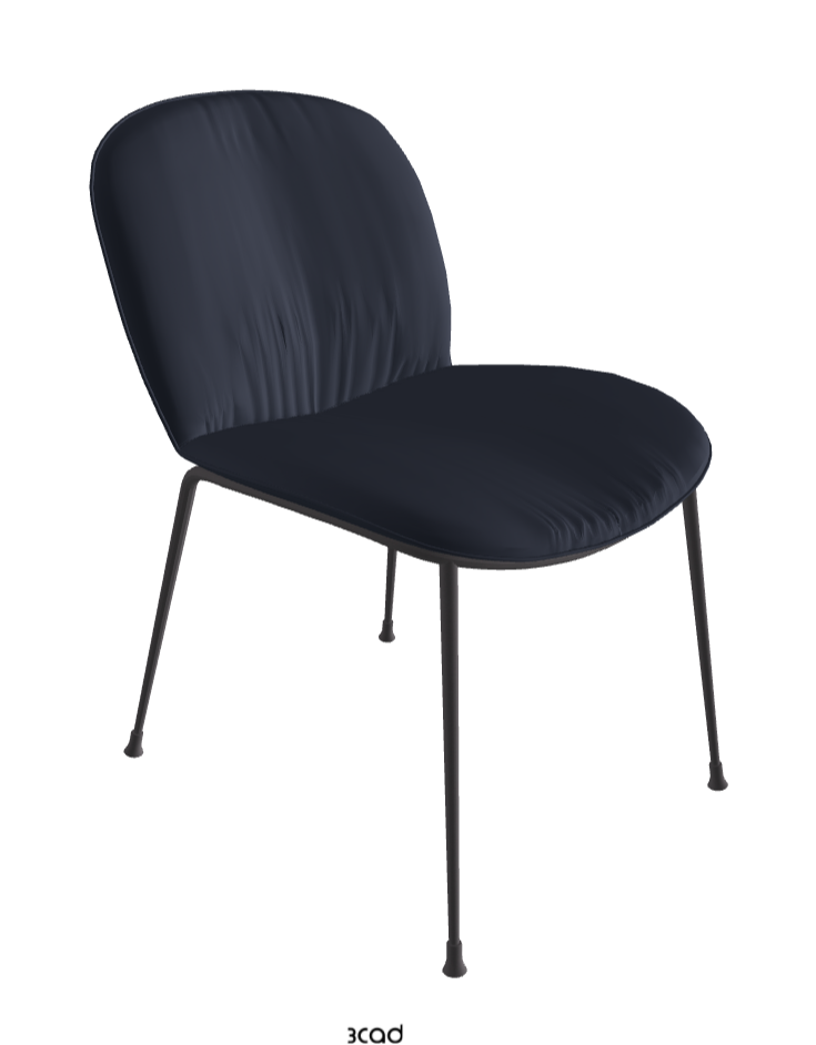 Tina Dining Chair_Graphite Embossed_Soft Leather_Navy