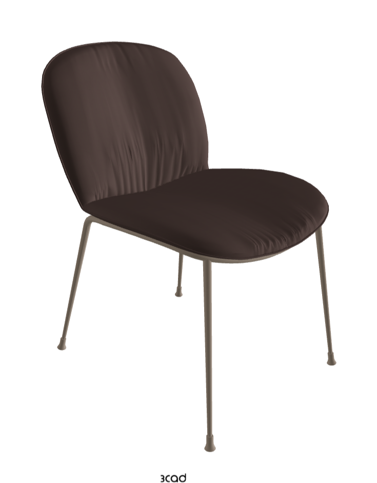 Tina Dining Chair_Titanium Embossed_Soft Leather_Marrone