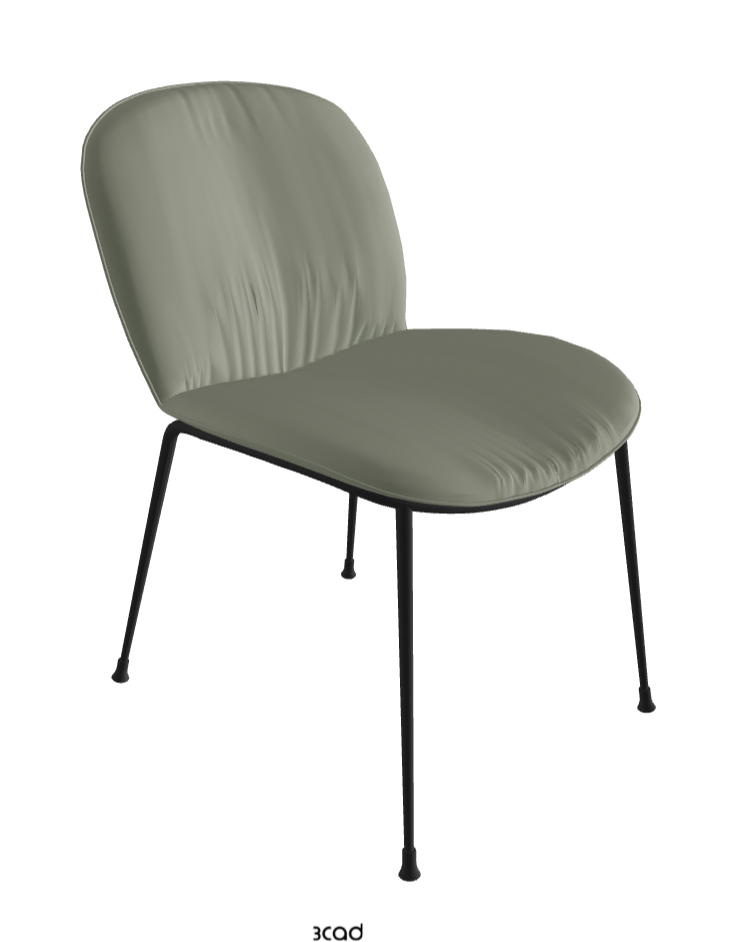 Tina Dining Chair_Black Embossed_Soft Leather_Cenere