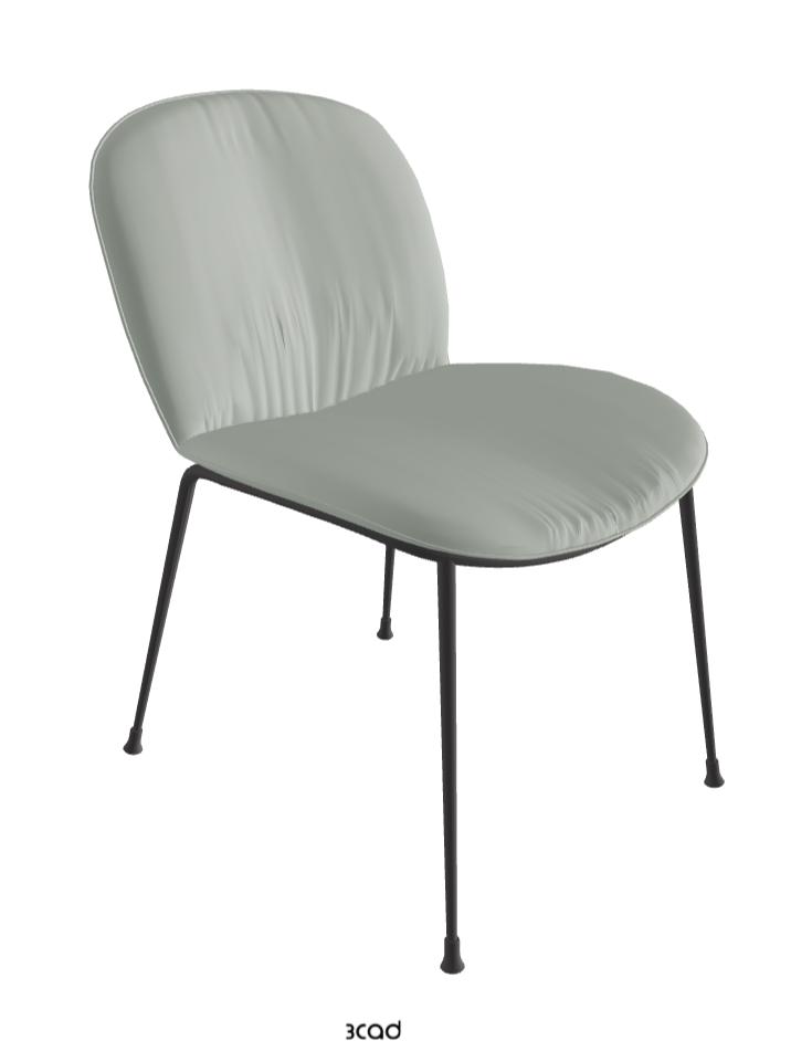 Tina Dining Chair_Graphite Embossed_Soft Leather_Ice