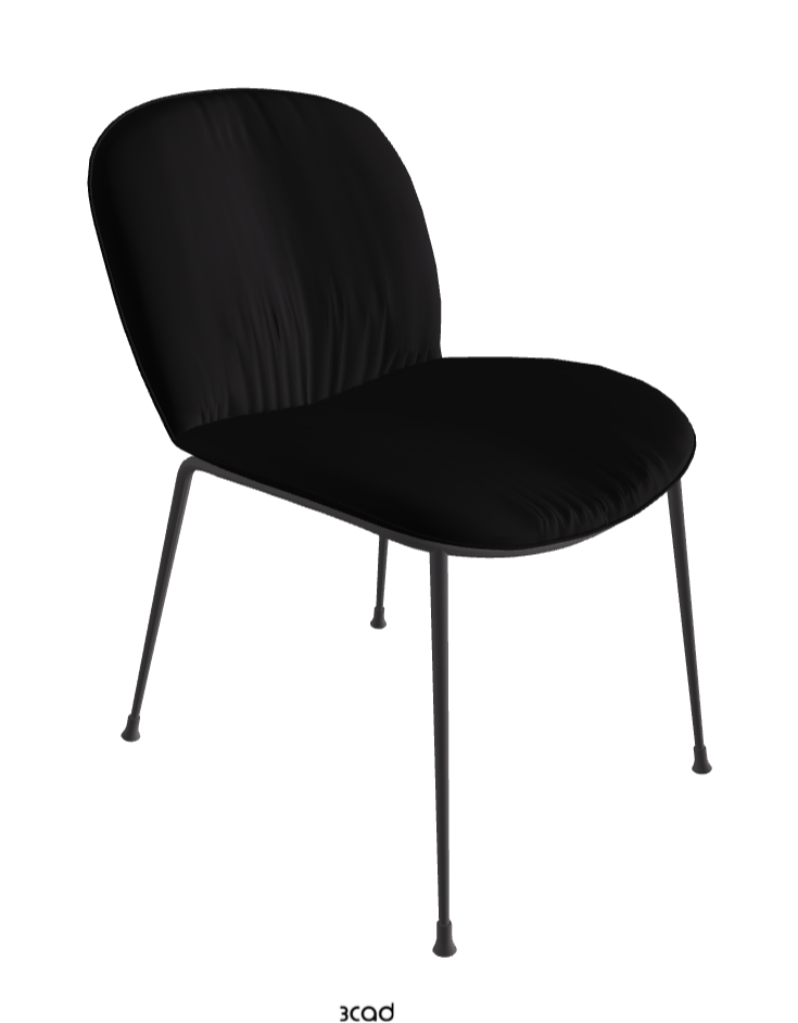 Tina Dining Chair_Graphite Embossed_Soft Leather_Nero