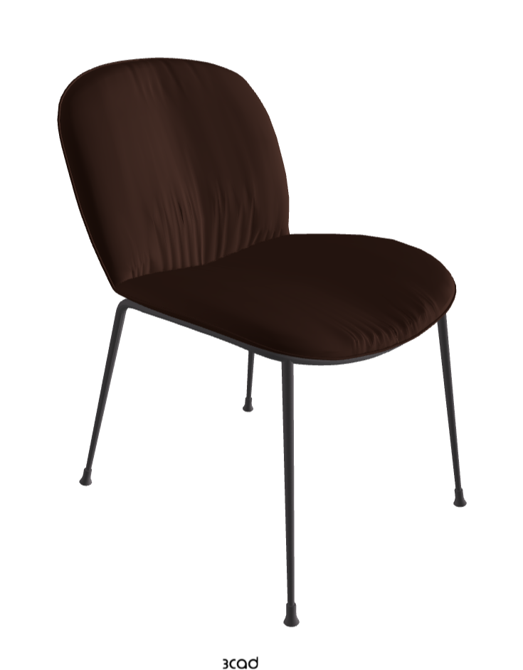 Tina Dining Chair_Graphite Embossed_Soft Leather_Tabacco