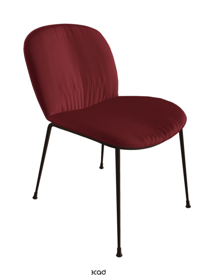 Tina Dining Chair_Bronze Embossed_Soft Leather_Rosso Corsa