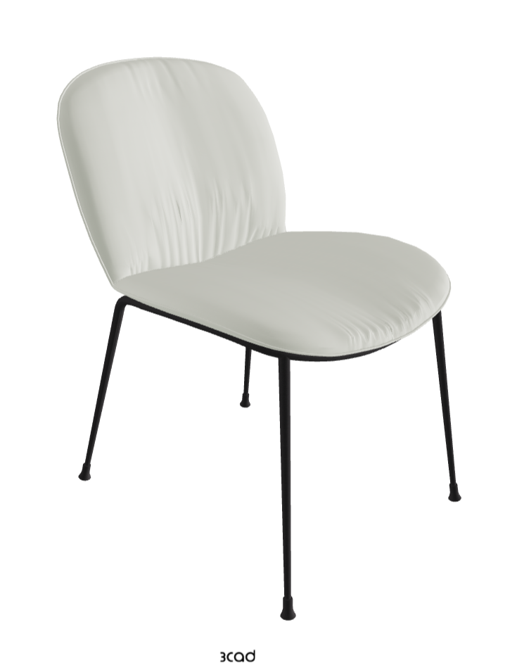 Tina Dining Chair_Black Embossed_Soft Leather_Artico