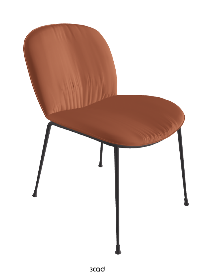 Tina Dining Chair_Graphite Embossed_Soft Leather_Canyon