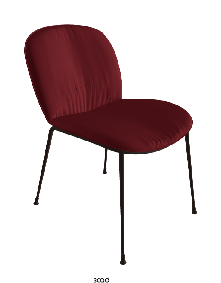 Tina Dining Chair_Bronze Embossed_Synthetic Leather_Rosso Corsa