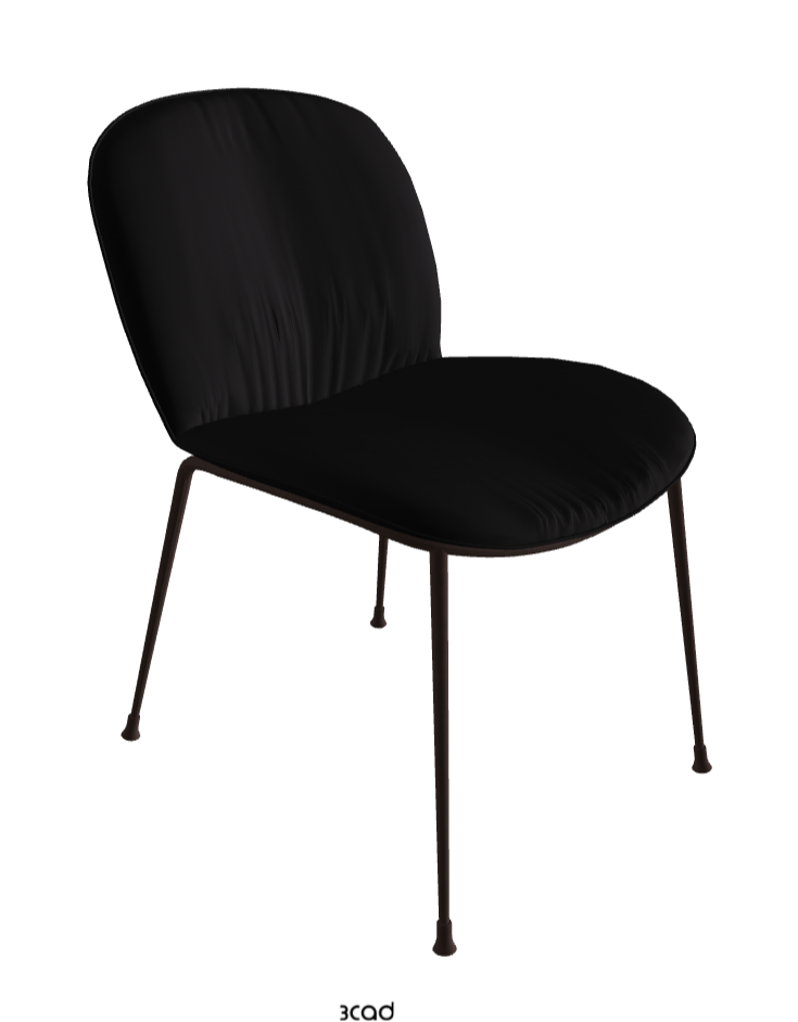 Tina Dining Chair_Bronze Embossed_Synthetic Leather_Nero