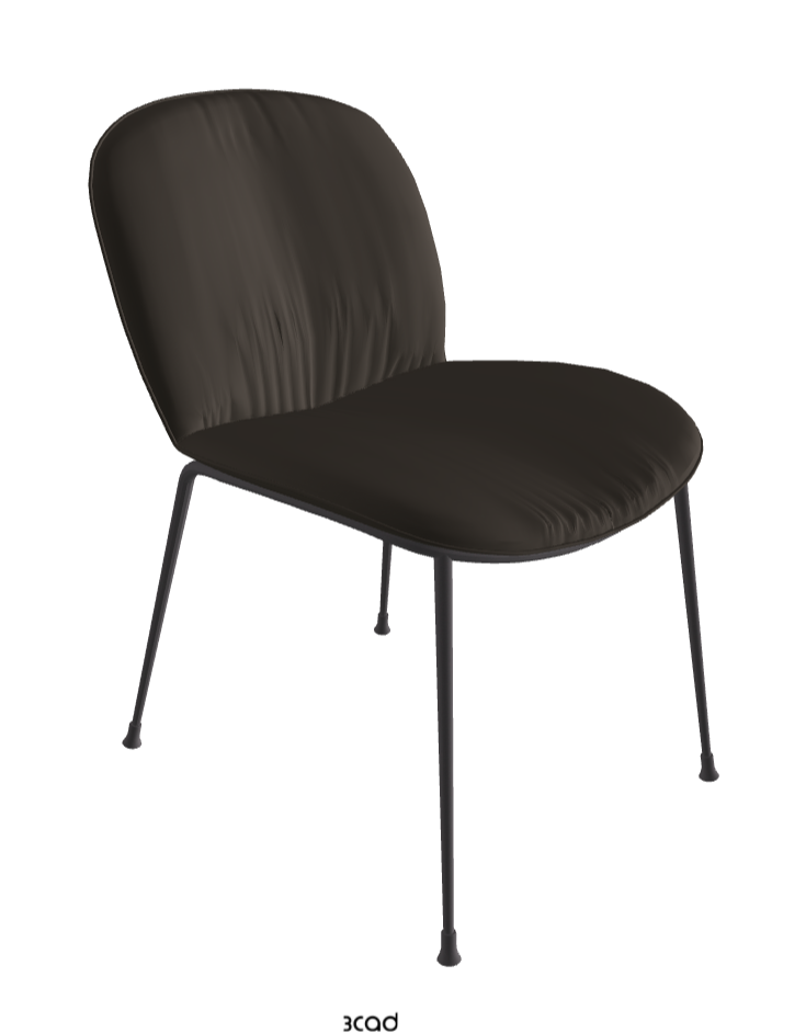 Tina Dining Chair_Graphite Embossed_Synthetic Leather_Fossil