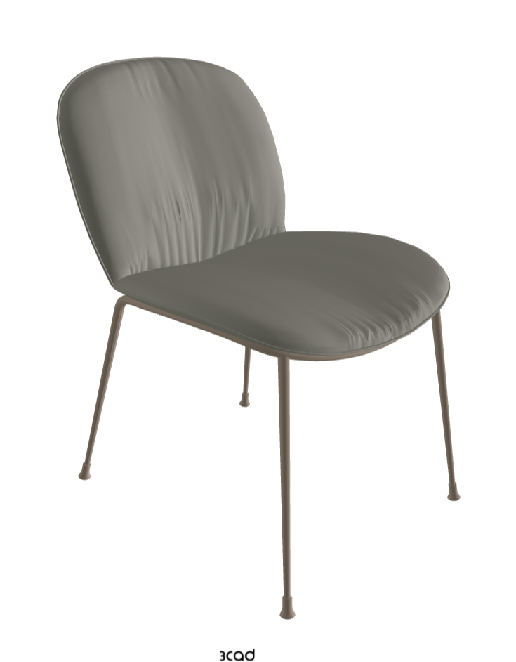 Tina Dining Chair_Titanium Embossed_Synthetic Leather_Cemento