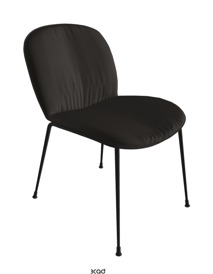 Tina Dining Chair_Black Embossed_Synthetic Leather_Ardesia