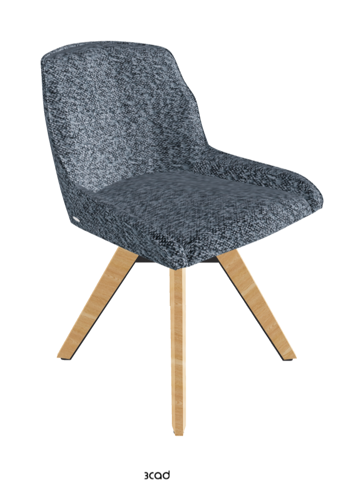 Tyler Swivel Dining Chair_Graphite Embossed_Natural Ashwood_Fabric_B245