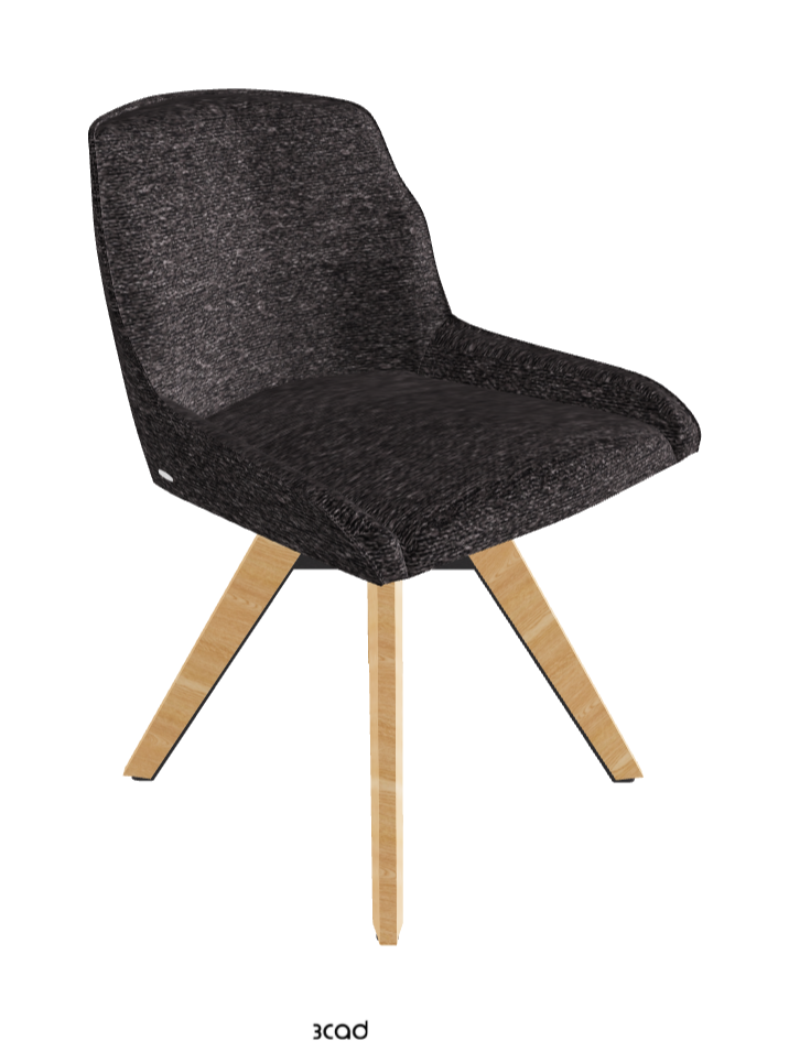 Tyler Swivel Dining Chair_Graphite Embossed_Natural Ashwood_Fabric_B246